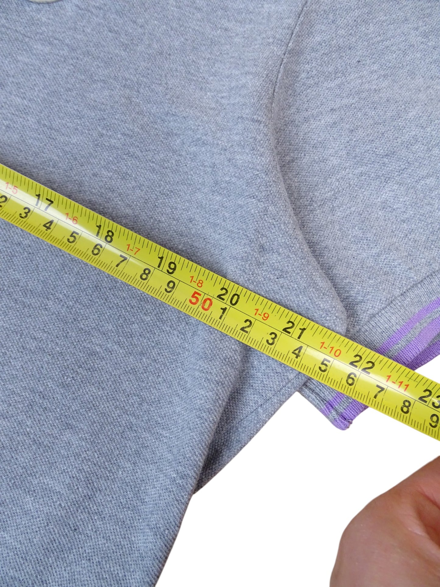 Polo Moncler Gris Rayures Violettes L Homme