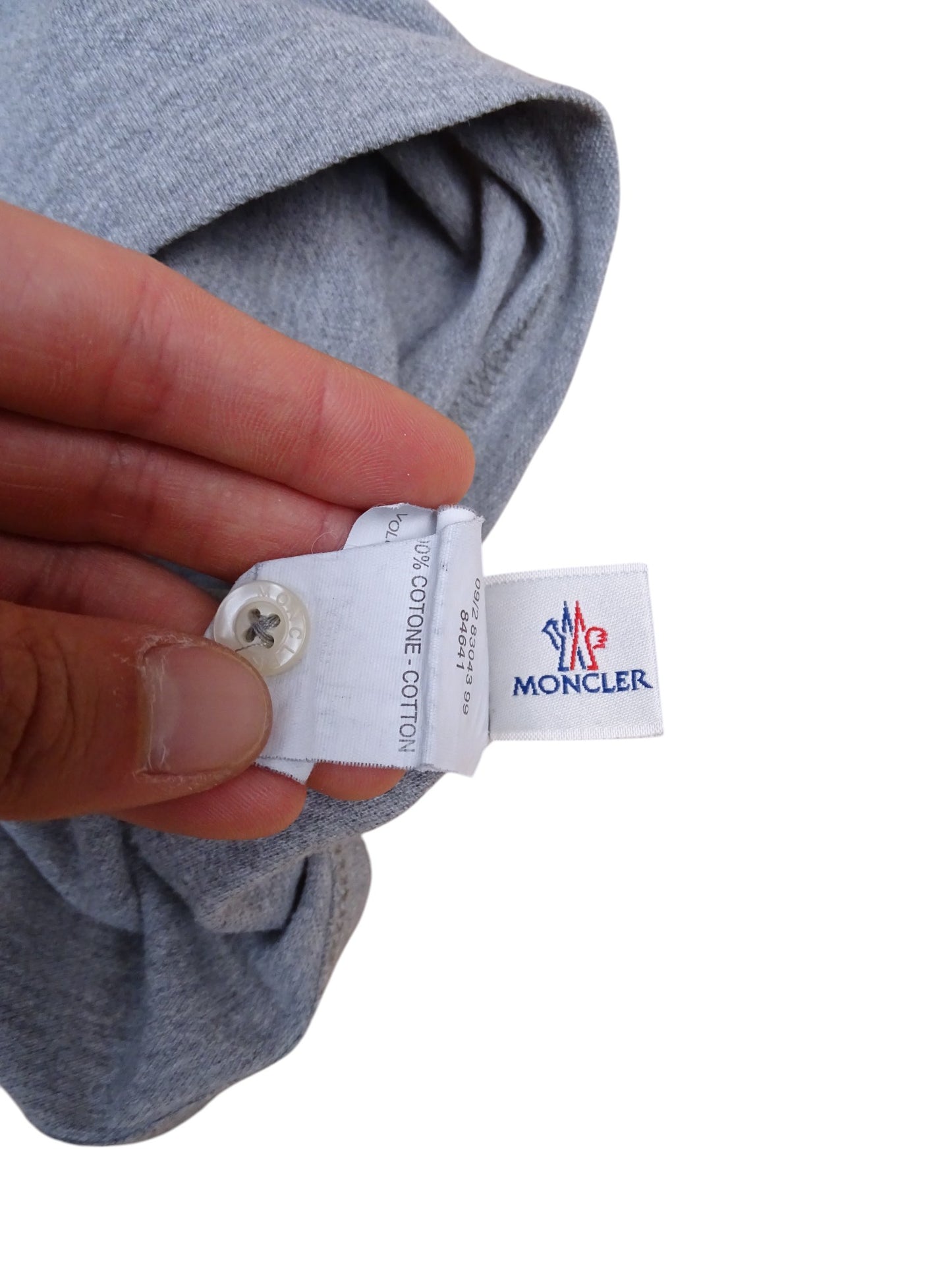 Polo Moncler Gris Rayures Violettes L Homme