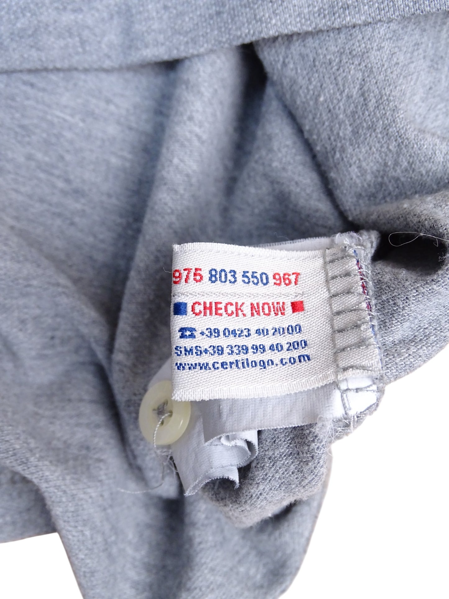 Polo Moncler Gris Rayures Violettes L Homme