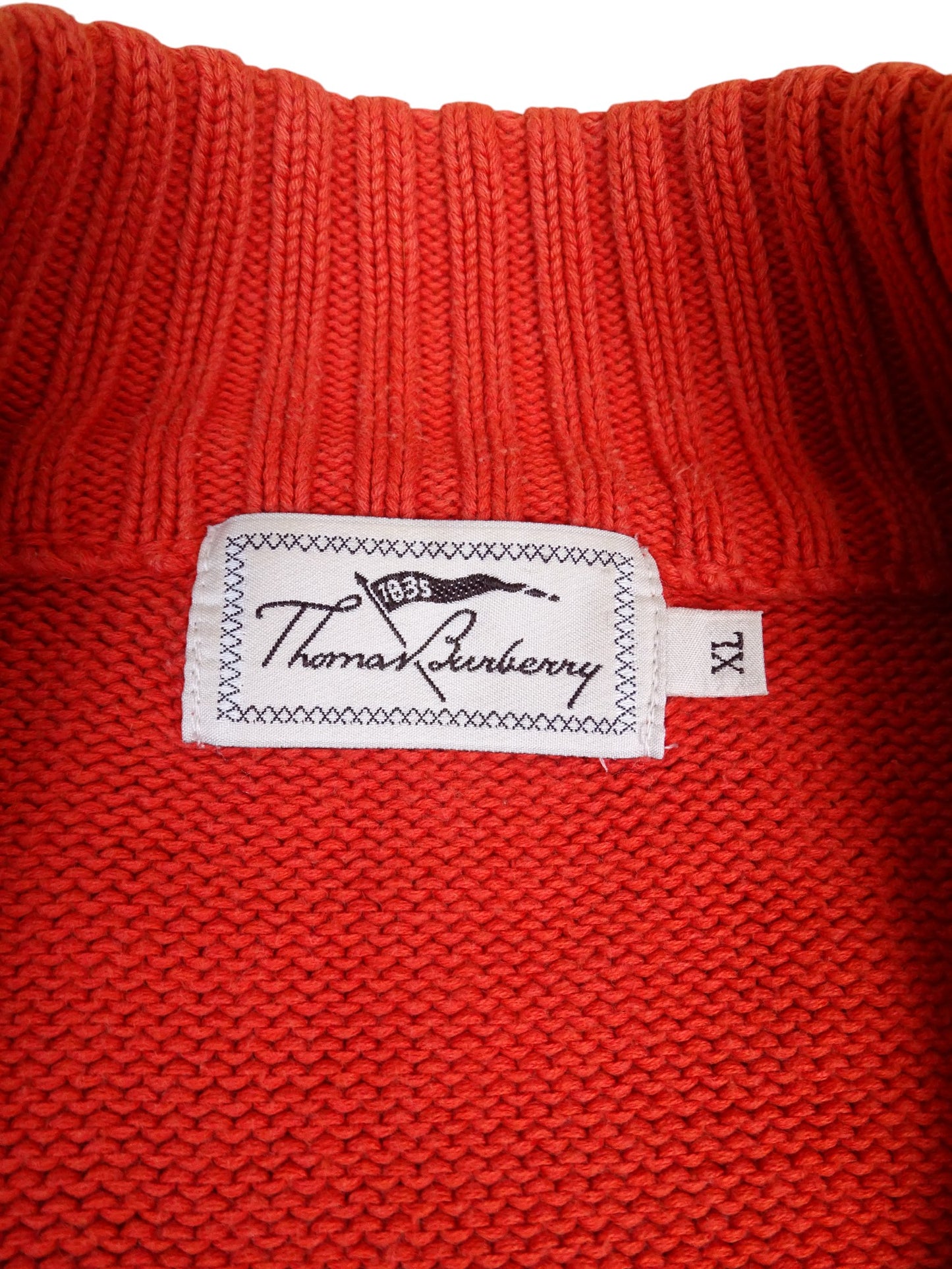 Veste Zippée Orange Logo Dos Burberry XL Homme