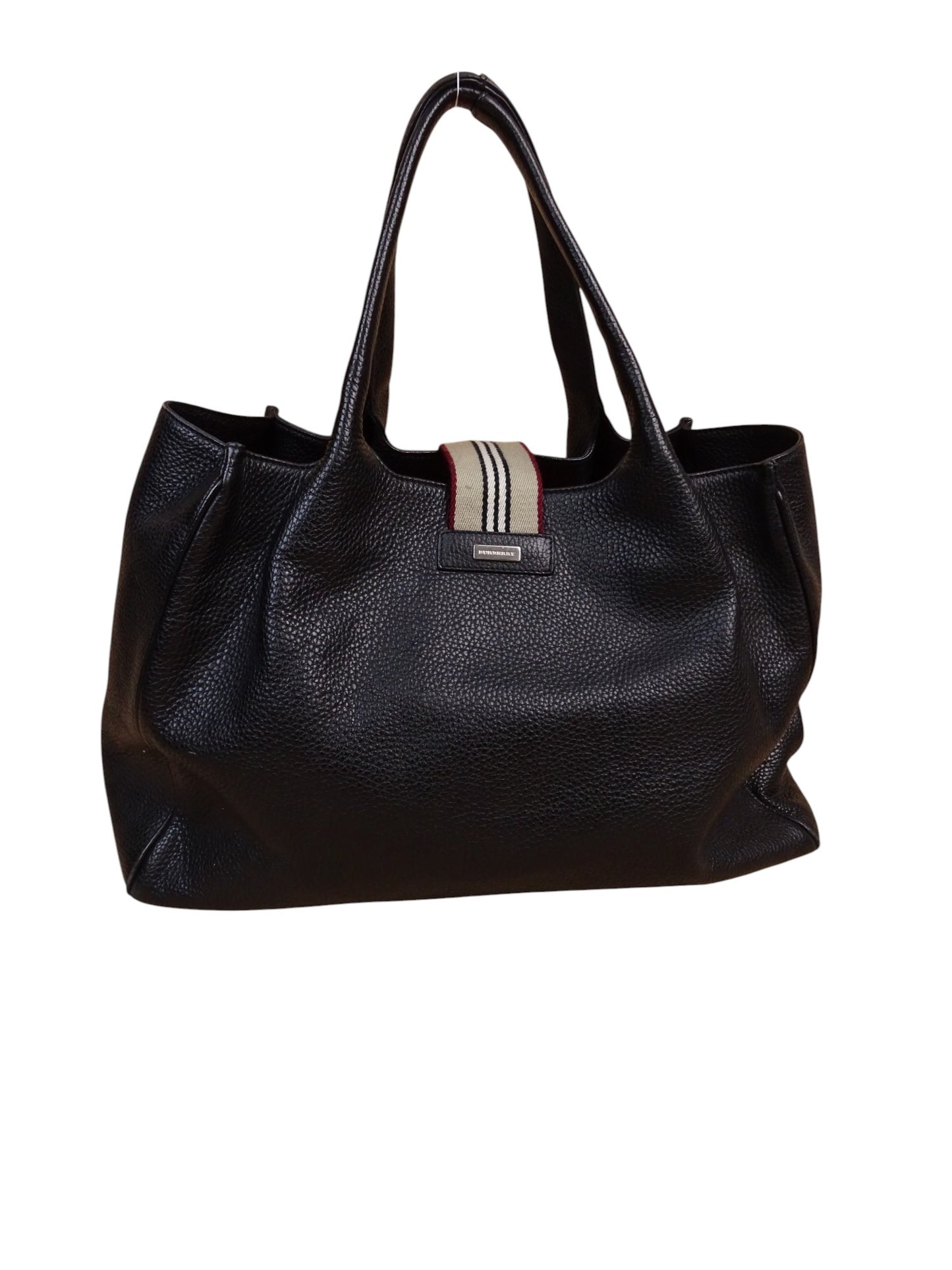 Sac À Main Cuir Noir Burberry Avec Lanière Femme