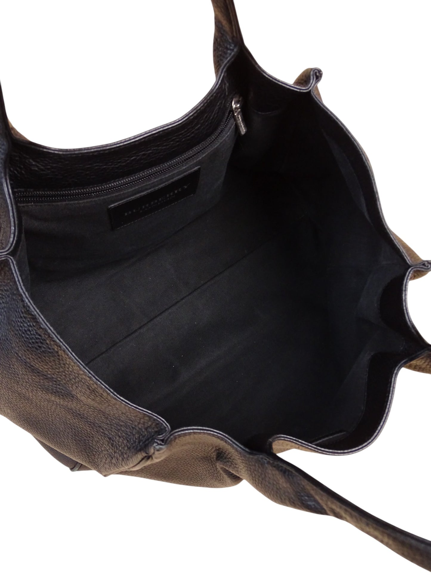 Sac À Main Cuir Noir Burberry Avec Lanière Femme