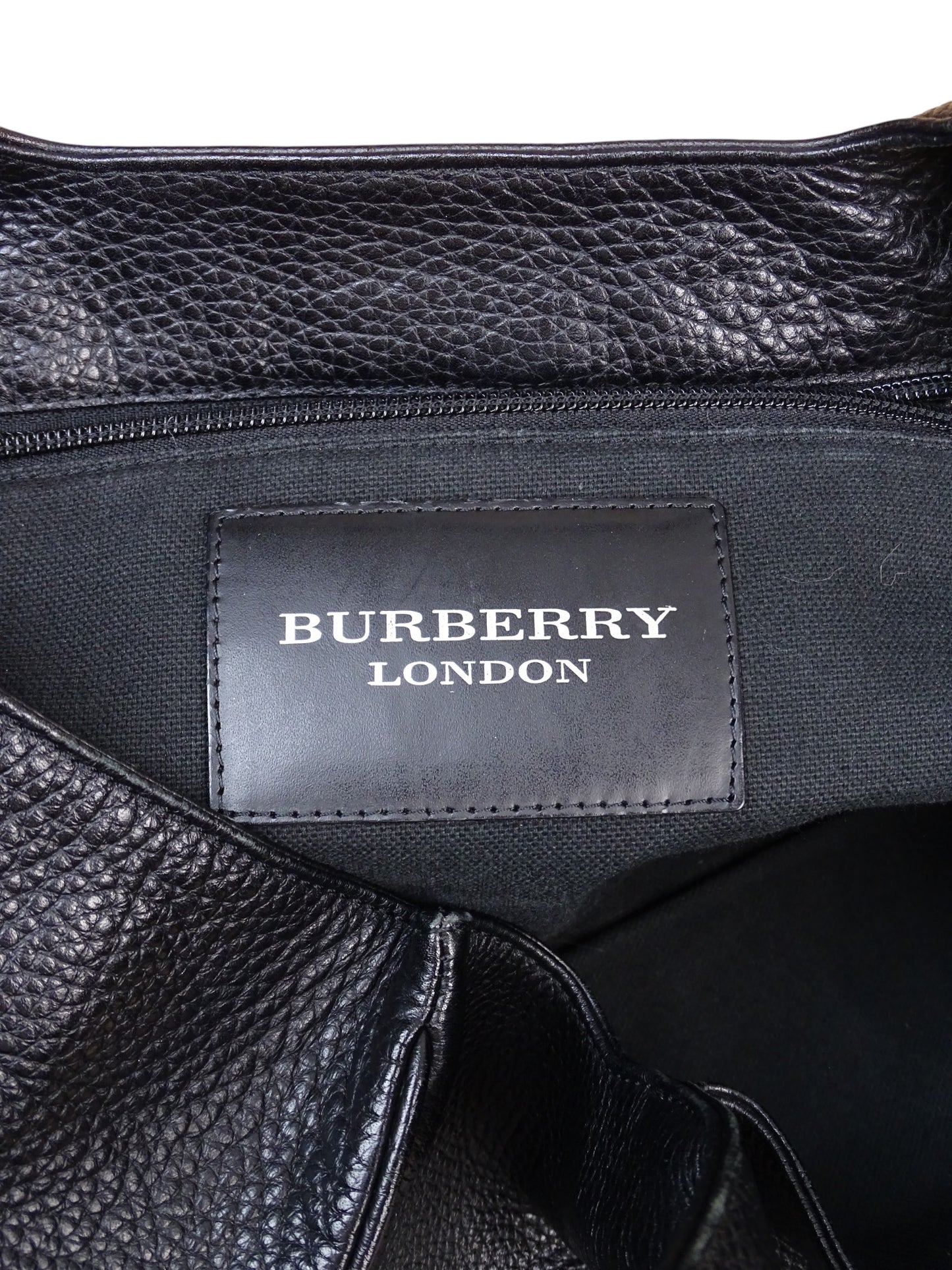 Sac À Main Cuir Noir Burberry Avec Lanière Femme