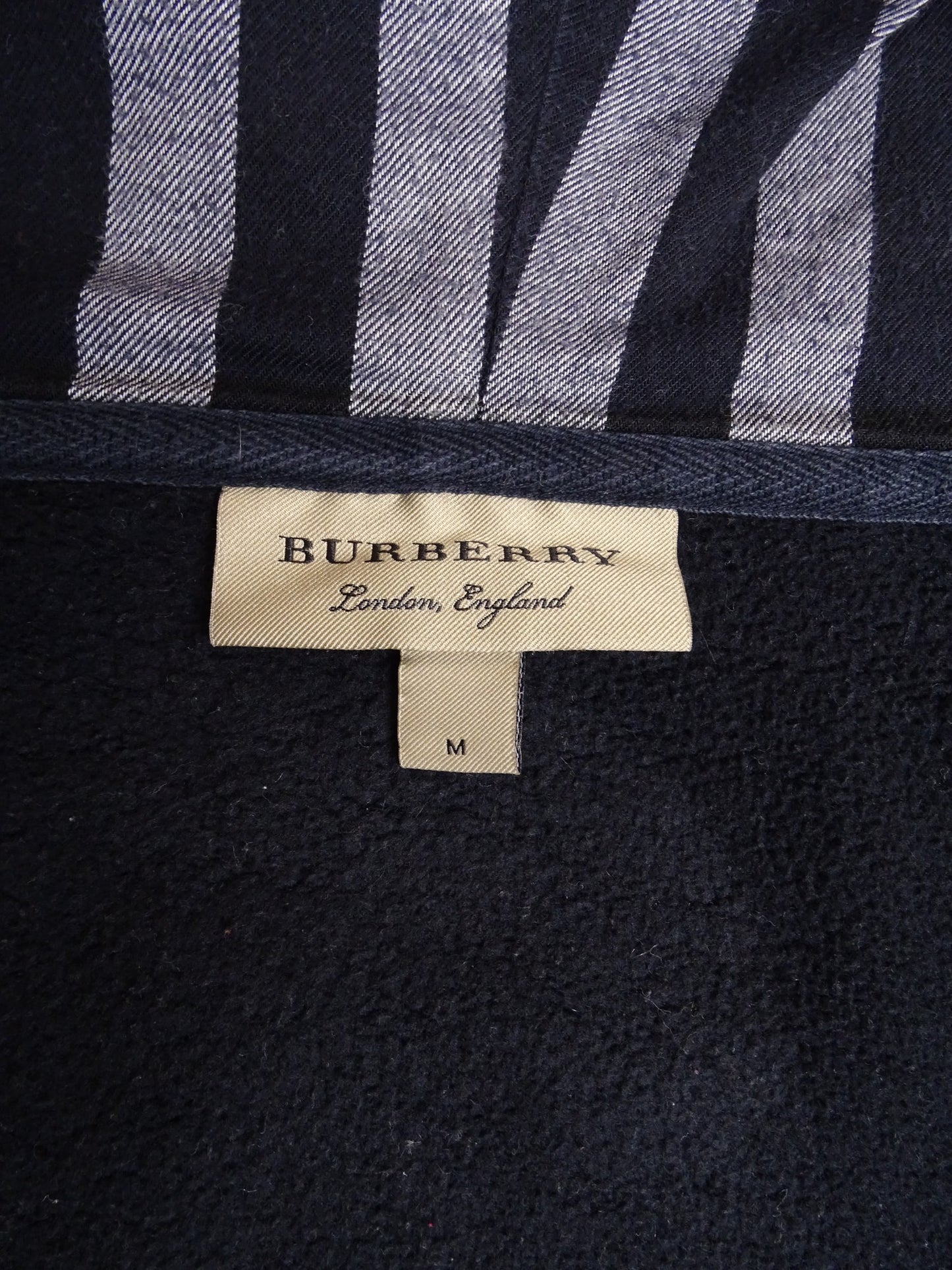 Sweat À Capuche Burberry Bleu Marine M Homme