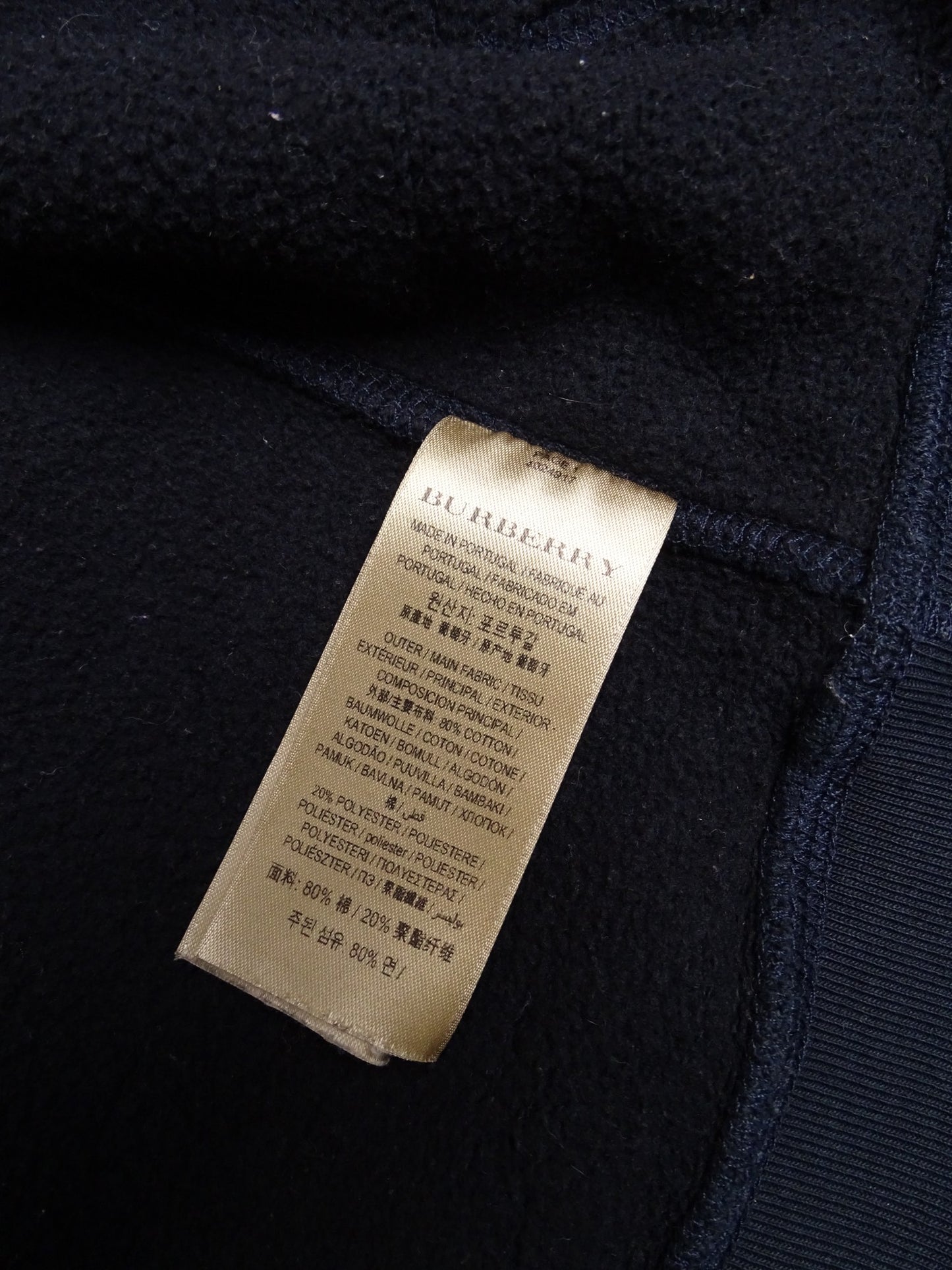 Sweat À Capuche Burberry Bleu Marine M Homme