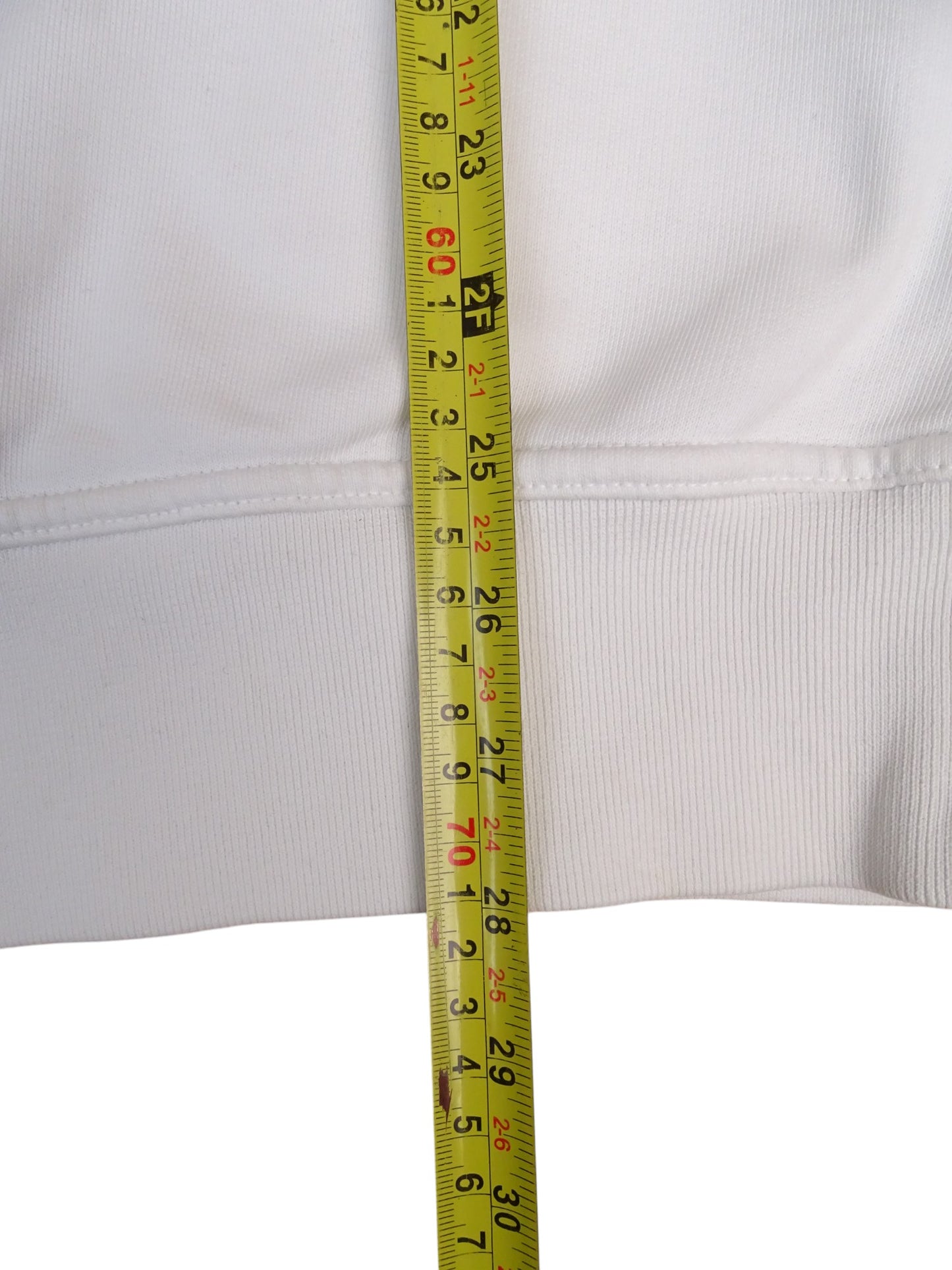 Pull Stone Island Blanc 100% Coton Avec Poche L Homme