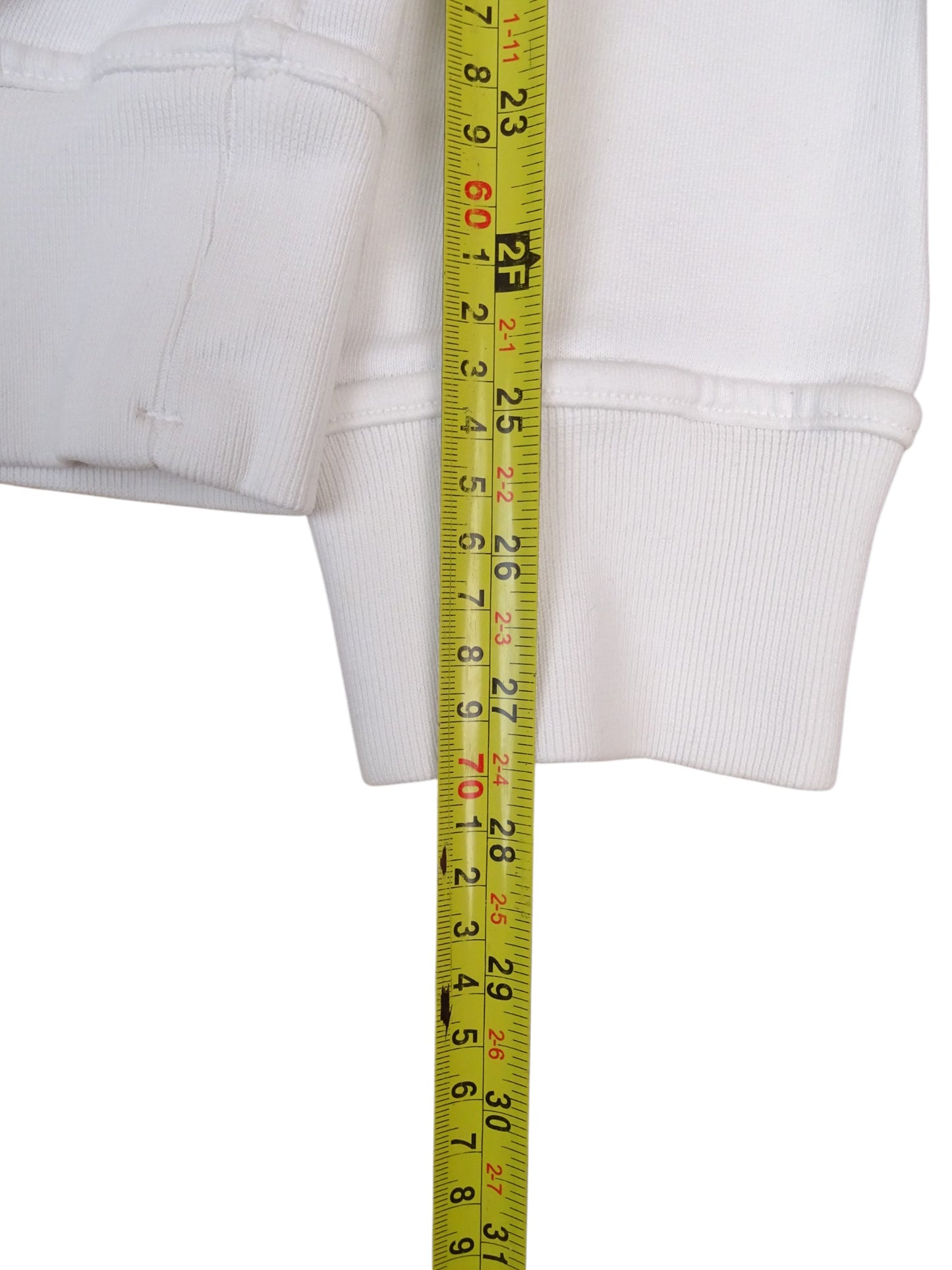 Pull Stone Island Blanc 100% Coton Avec Poche L Homme