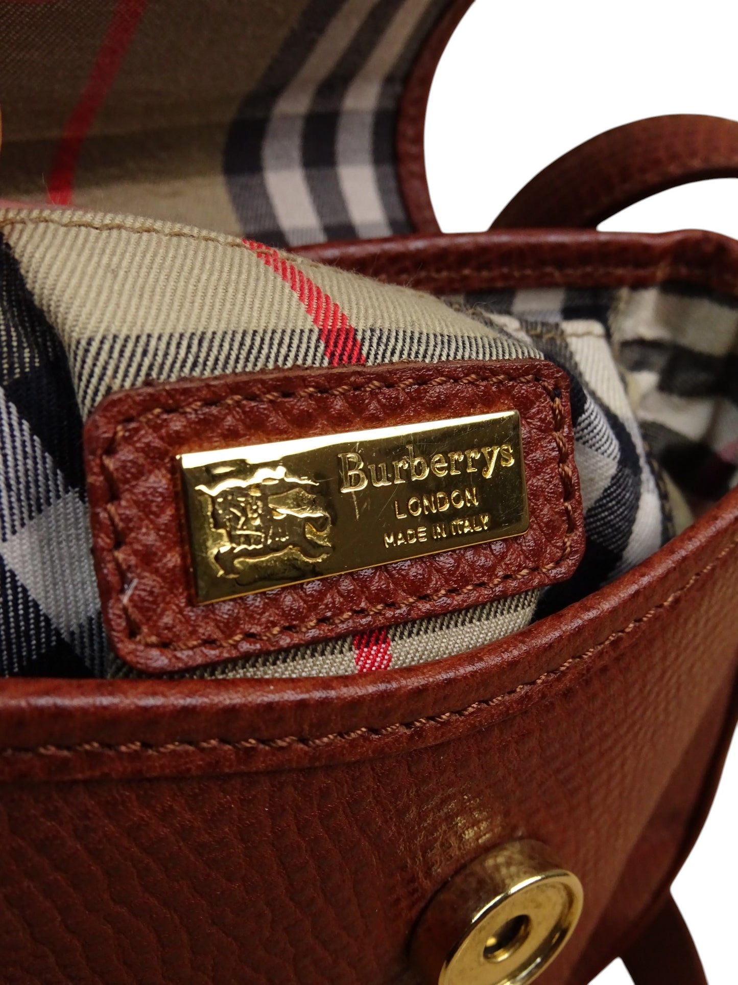 Sacoche Vintage En Cuir Burberry Années 70/80