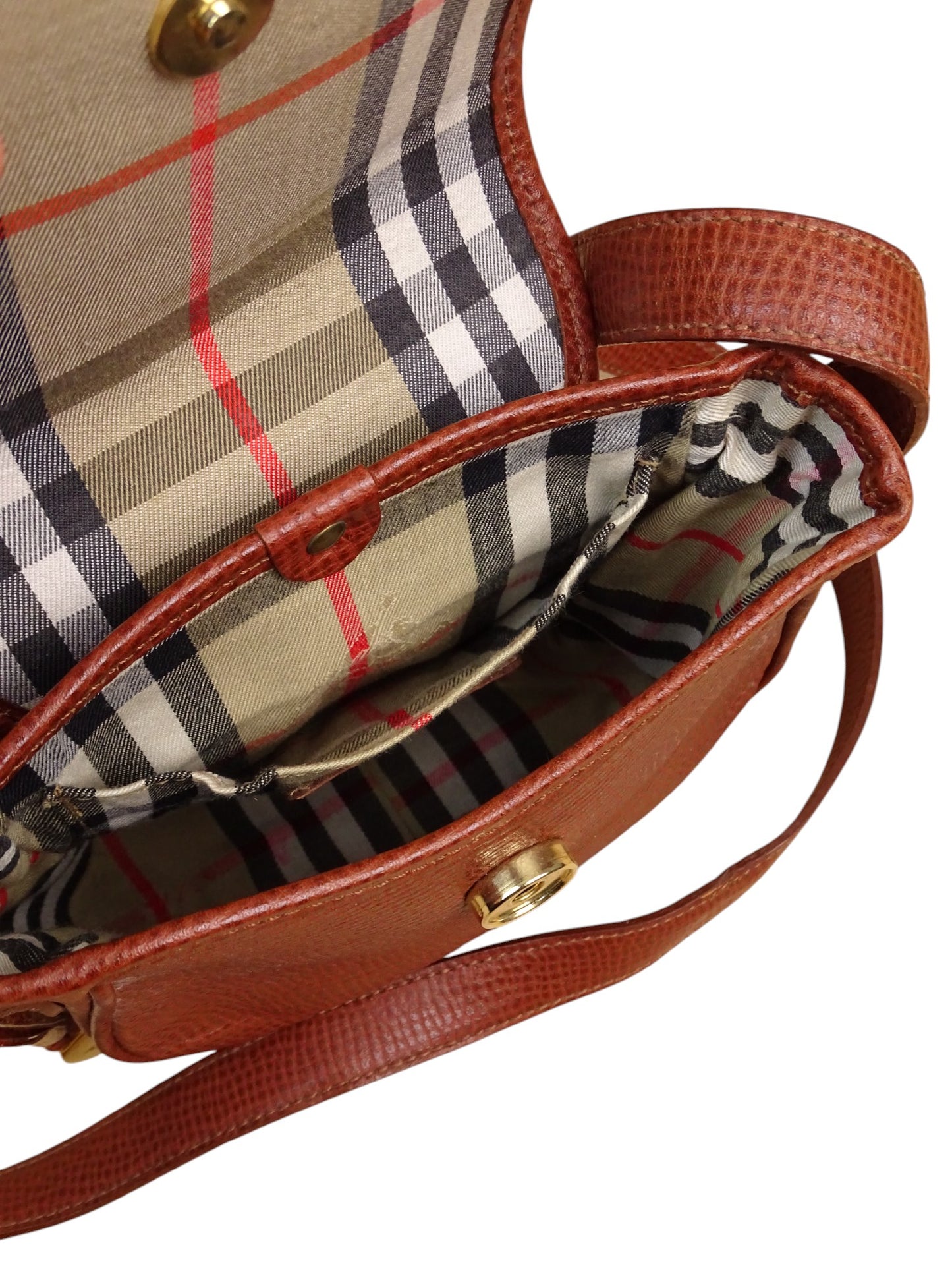 Sacoche Vintage En Cuir Burberry Années 70/80