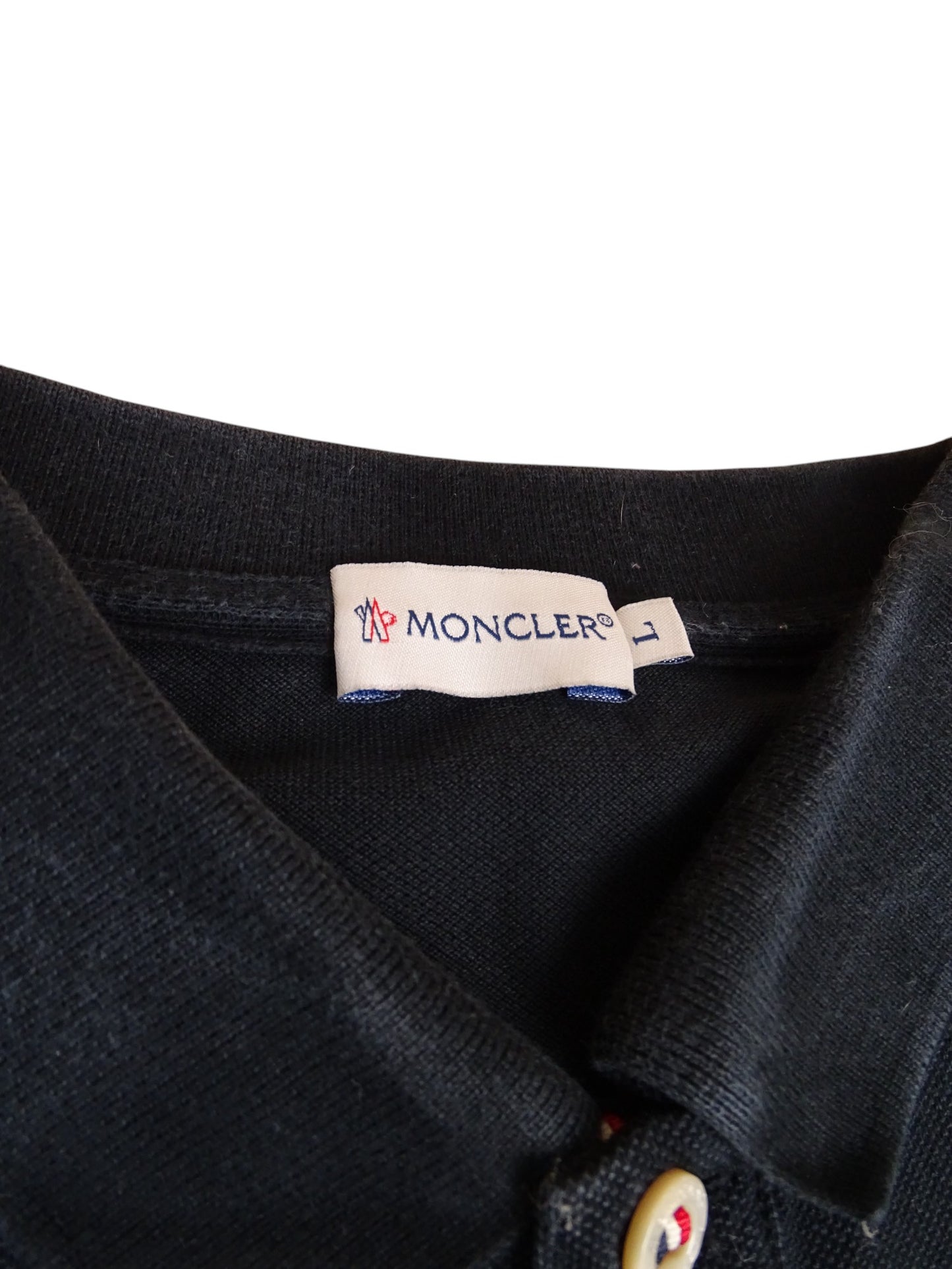 Moncler Polo Noir Coton M Homme