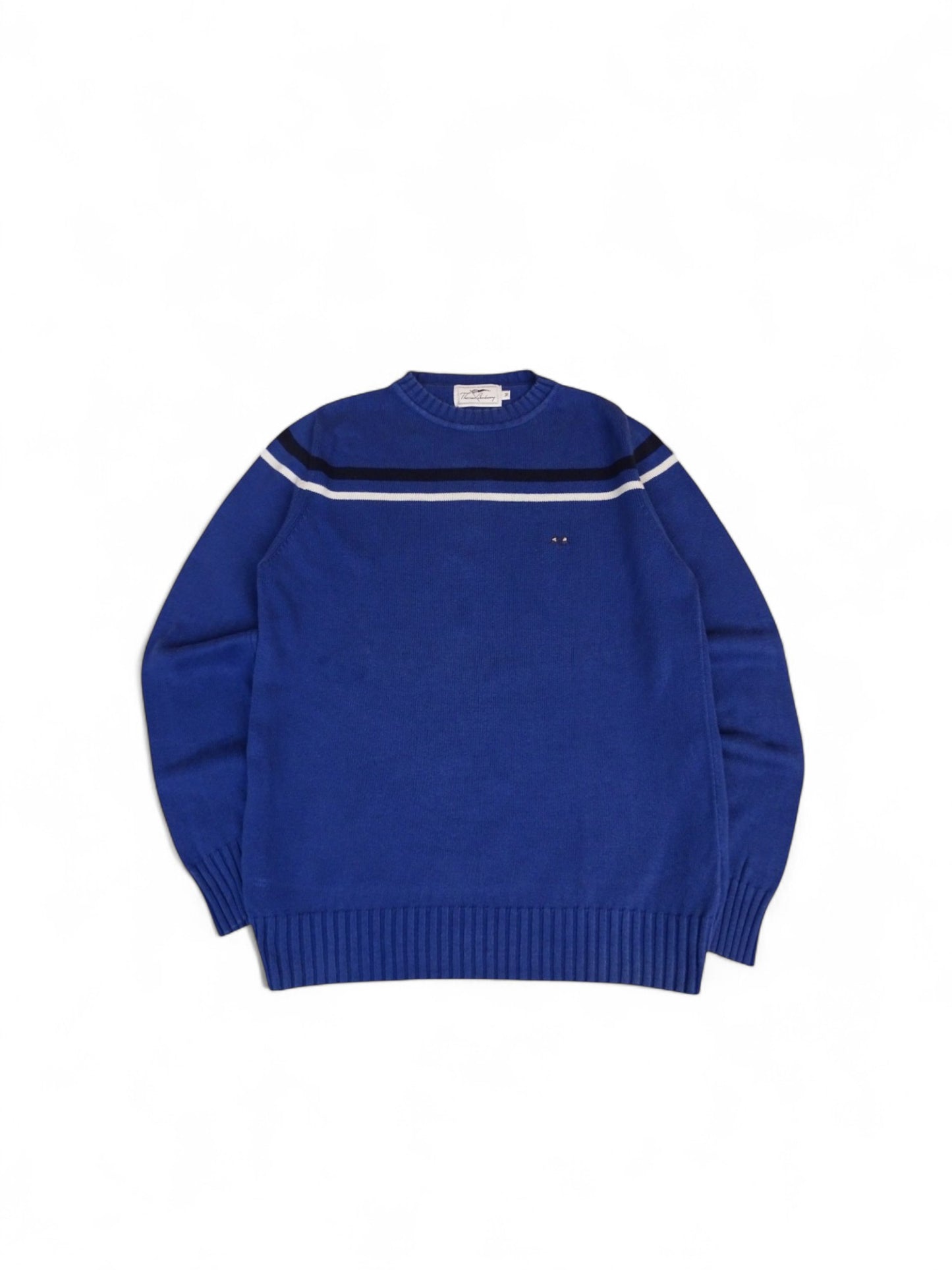 Burberry Pull Bleu Coton Rayures M Homme