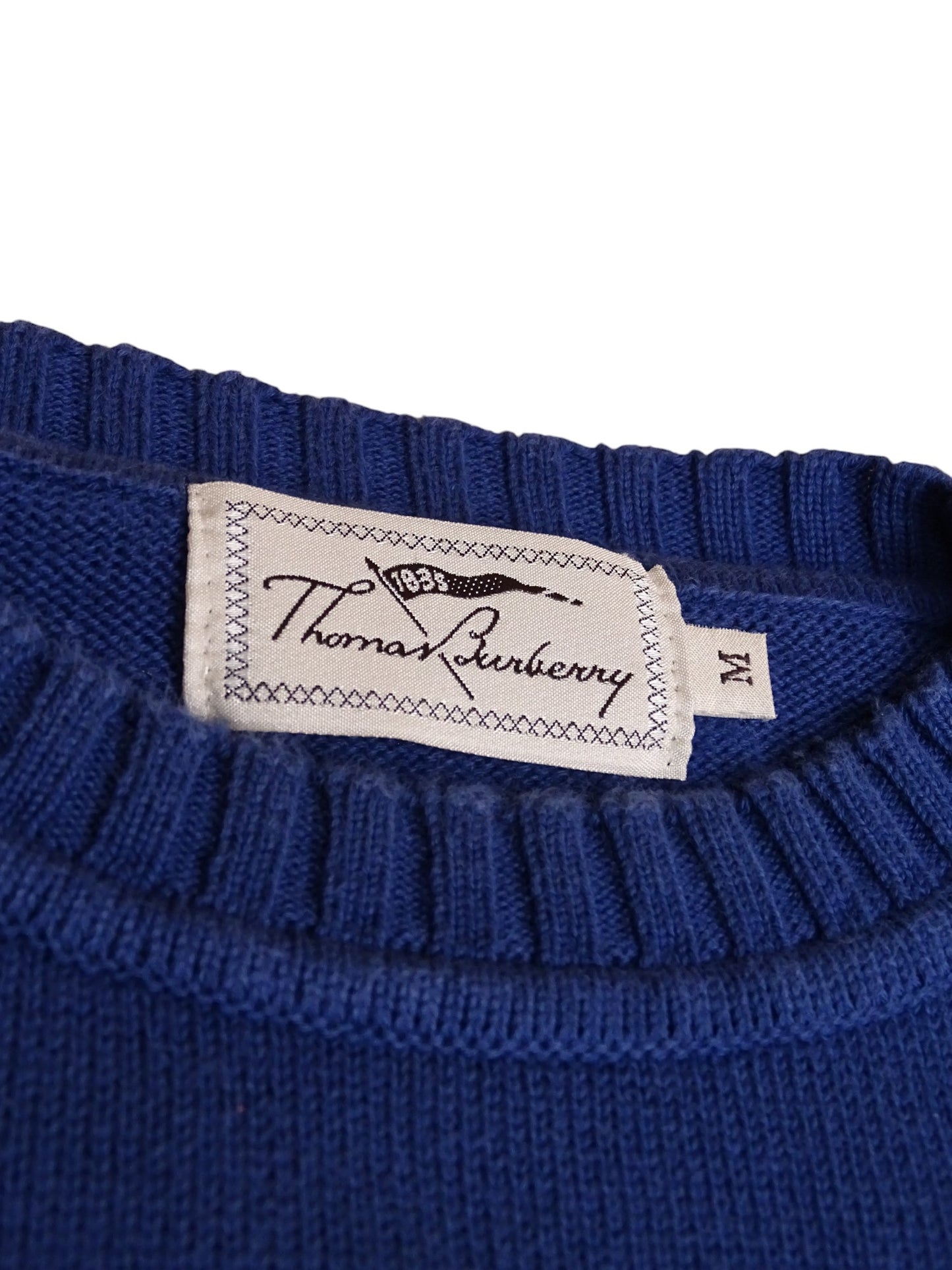 Burberry Pull Bleu Coton Rayures M Homme