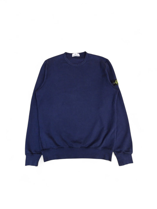 Stone Island Pull Bleu Marine Coton Taille S Homme