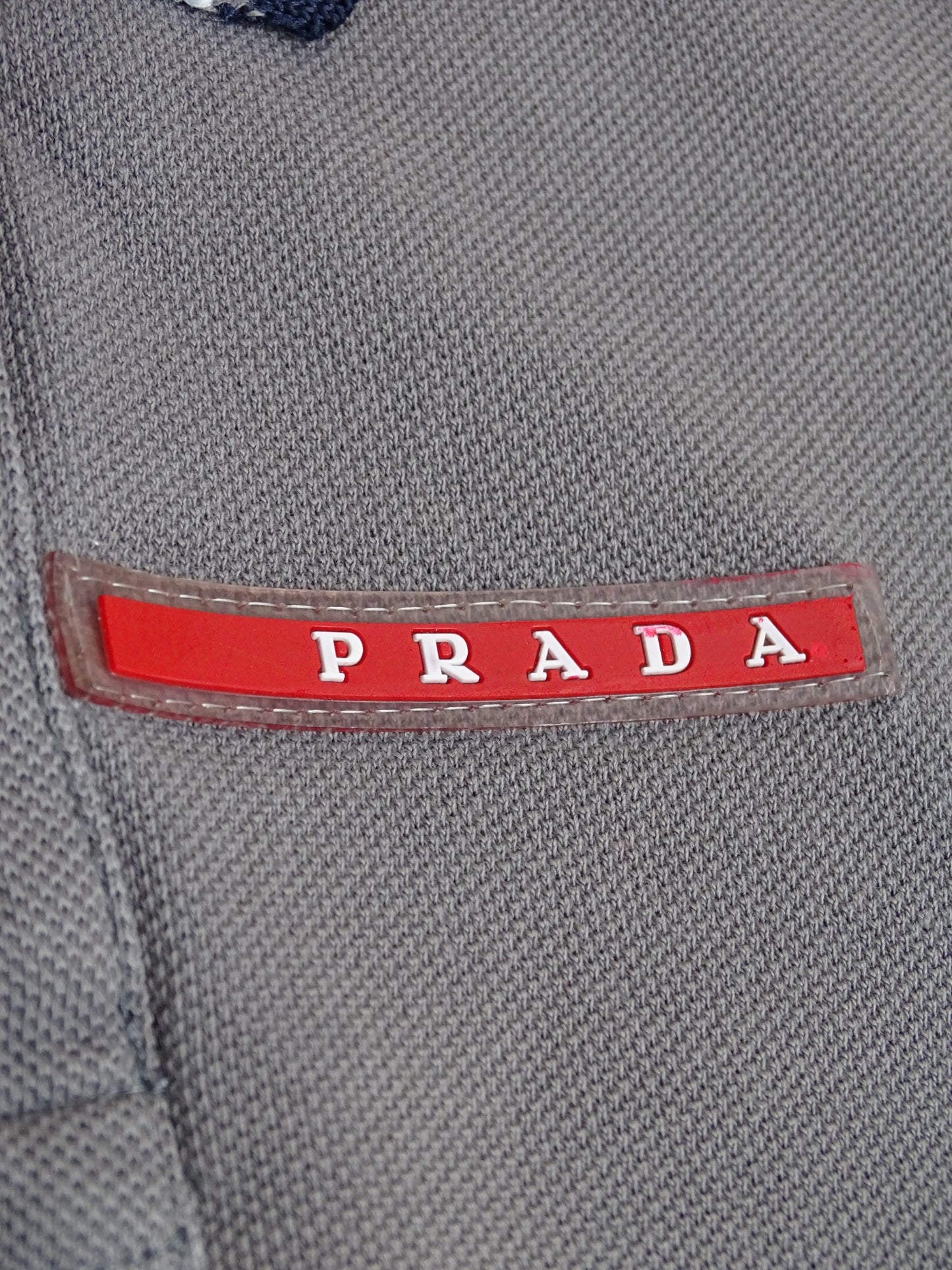 Prada Polo Gris Coton M Homme