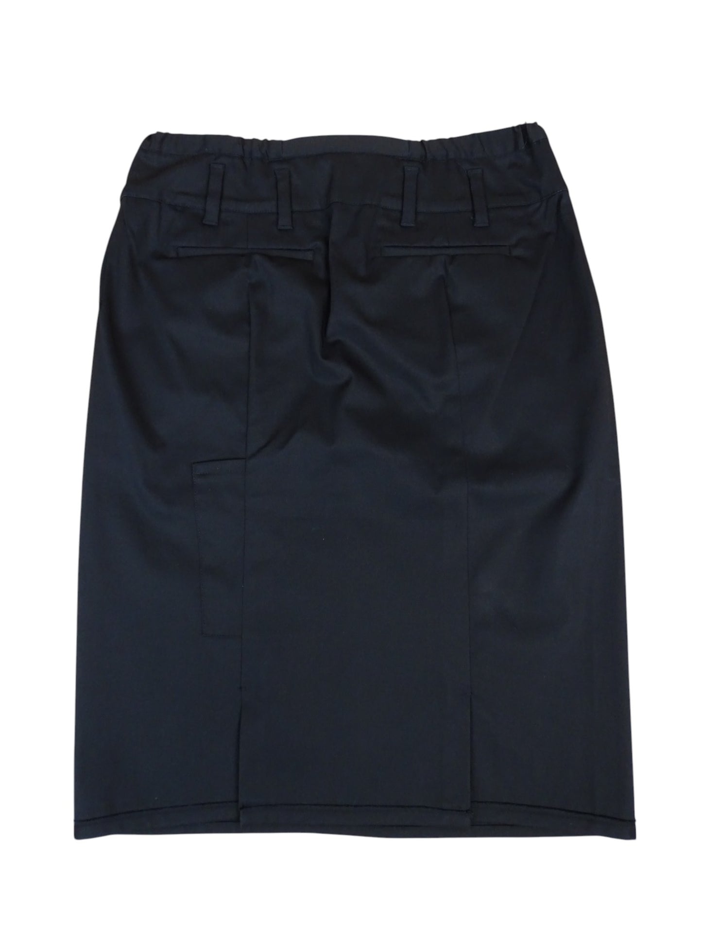 Miu Miu Jupe Tailleur Mi Genoux Noire Coton S / 36 Femme