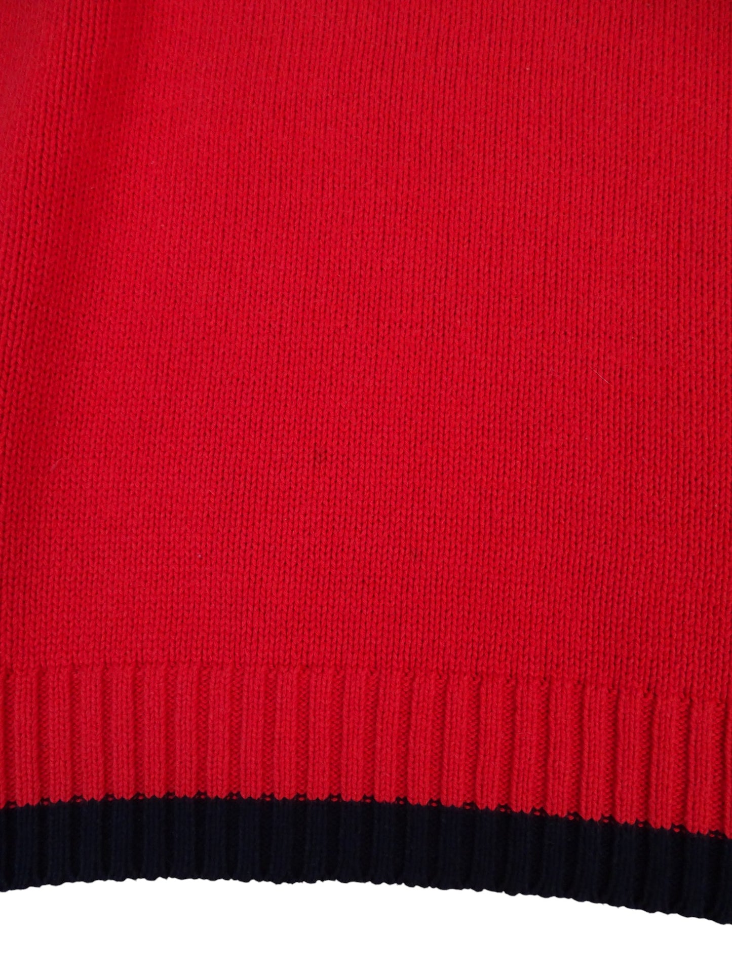 Burberry Pull Demi-Zip Rouge M Homme