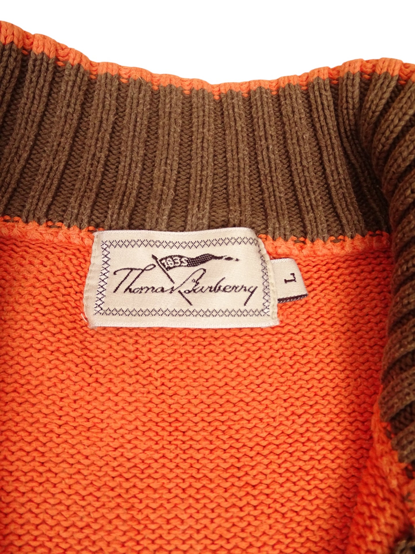 Burberry Veste Zippée Orange L Homme 100% Coton