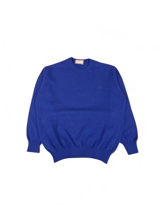 Burberry Pull Bleu Col Rond XS Homme  80% Laine