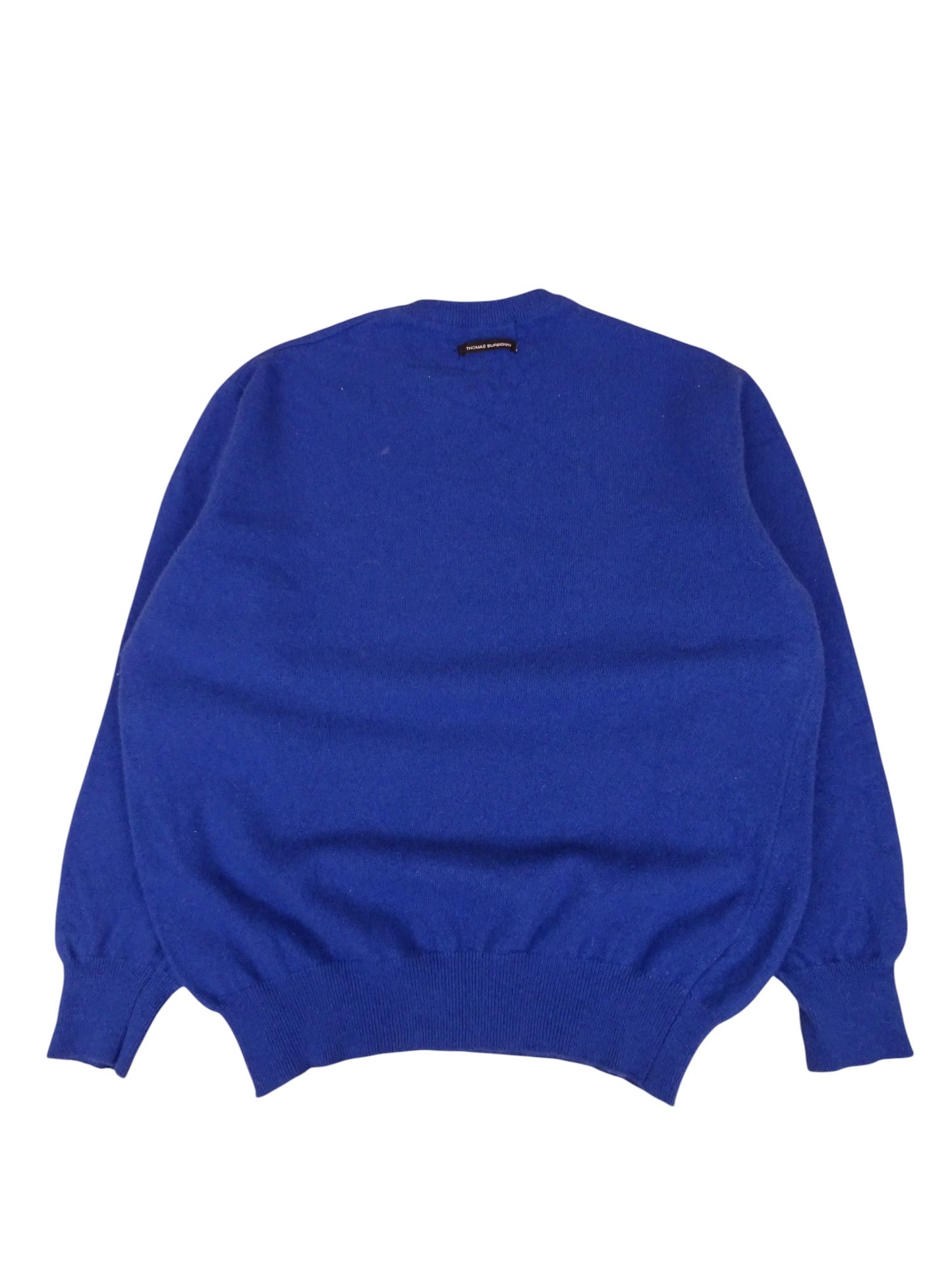 Burberry Pull Bleu Col Rond XS Homme 80% Laine