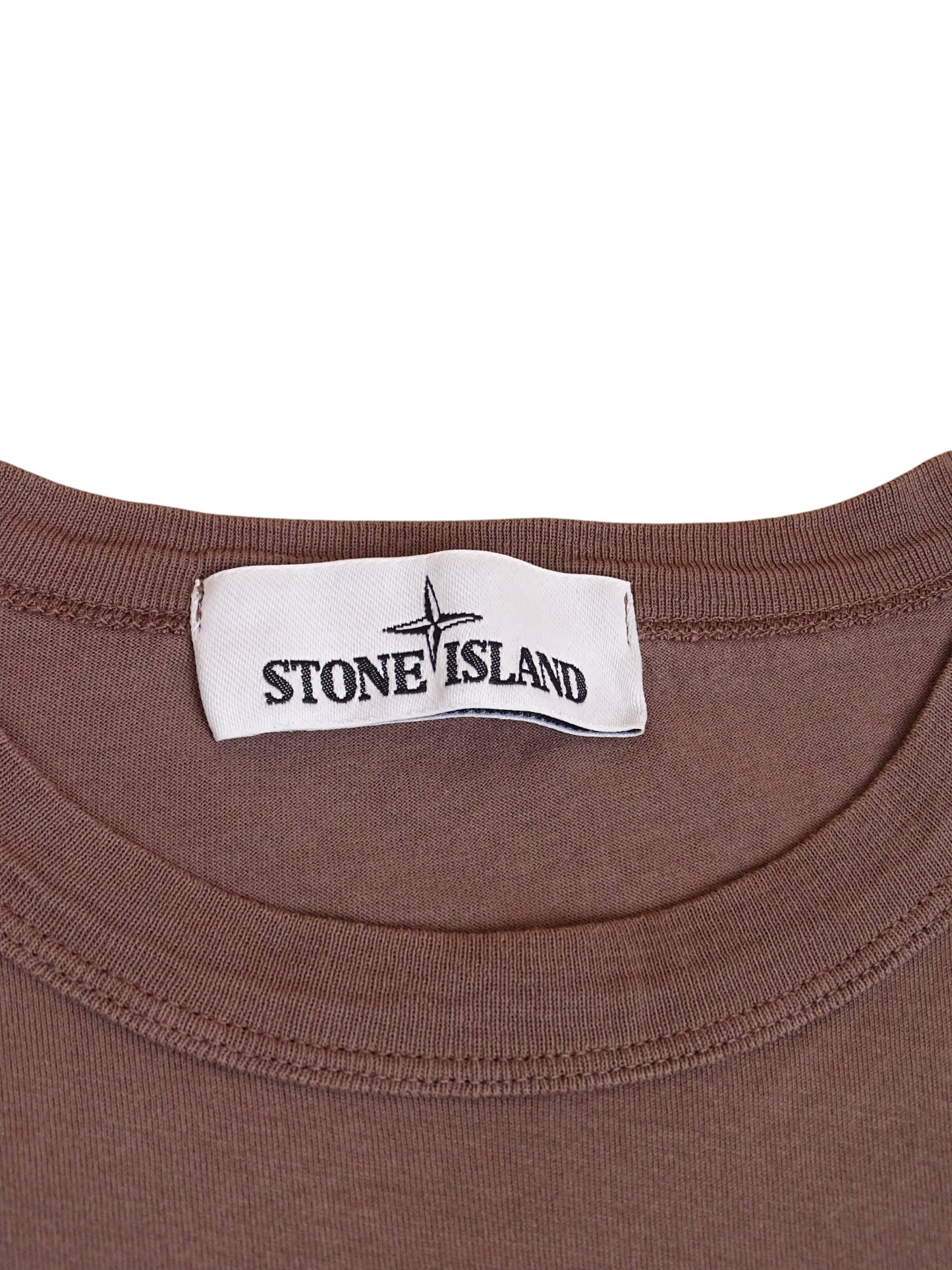 Stone Island T-Shirt Marron Étoile Taille S Homme