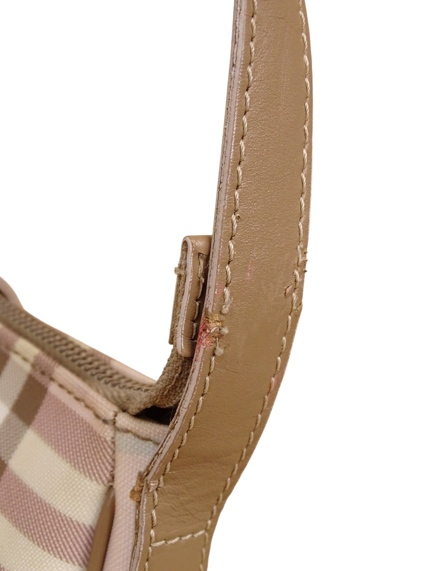 Burberry Sac Baguette En Toile Tartan Rose Mini Épaule / Bandoulière