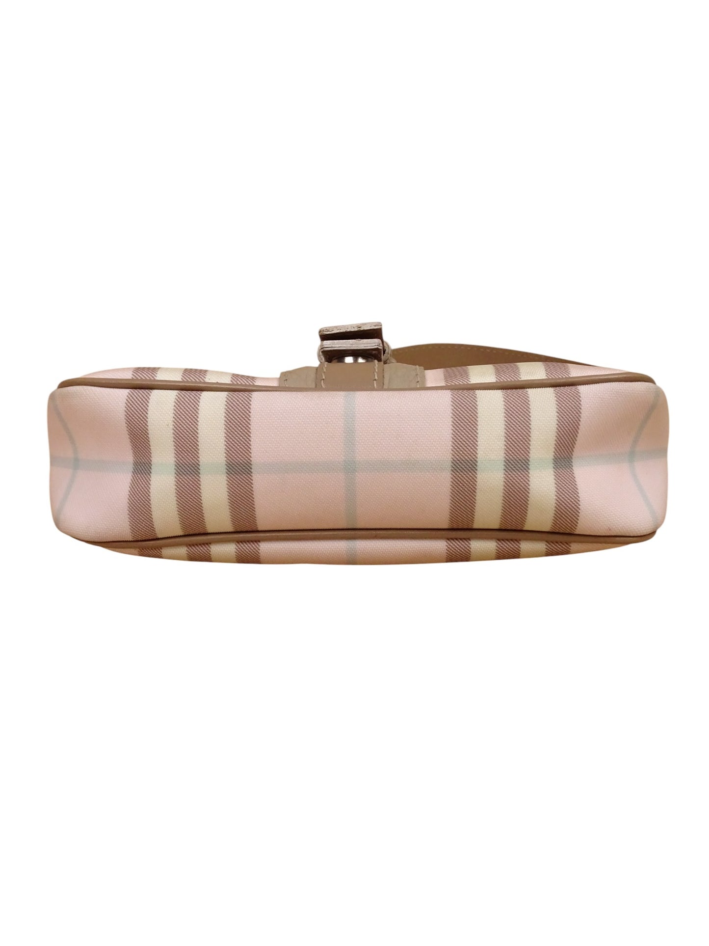 Burberry Sac Baguette En Toile Tartan Rose Mini Épaule / Bandoulière