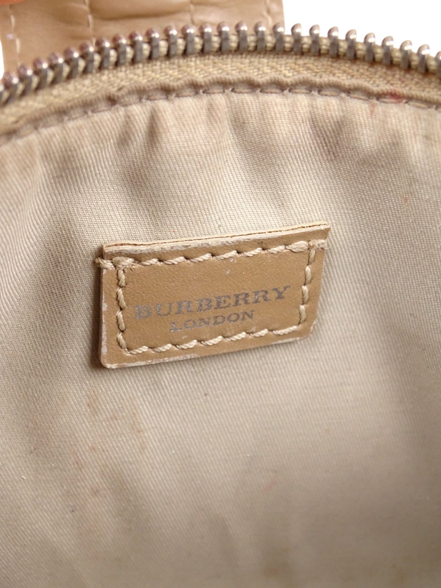 Burberry Sac Baguette En Toile Tartan Rose Mini Épaule / Bandoulière
