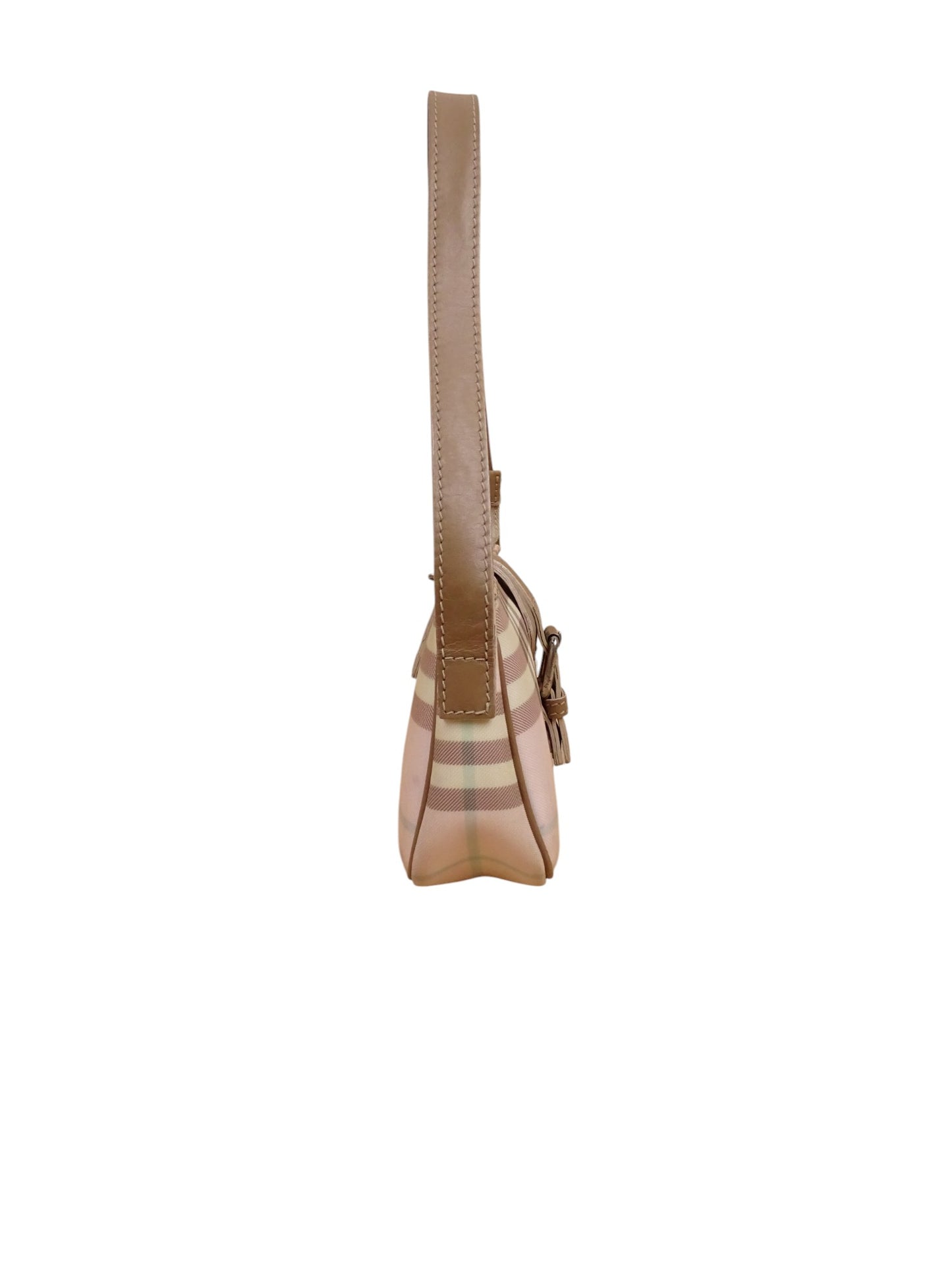 Burberry Sac Baguette En Toile Tartan Rose Mini Épaule / Bandoulière