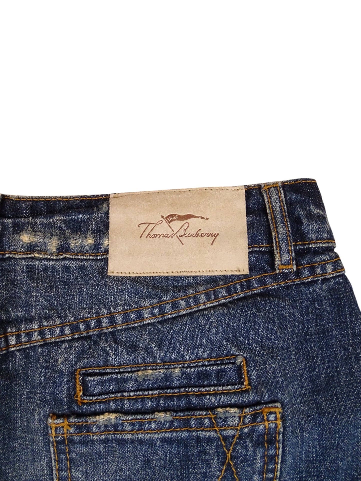 Mini-Jupe Burberry En Jean Bleu Taille M Femme