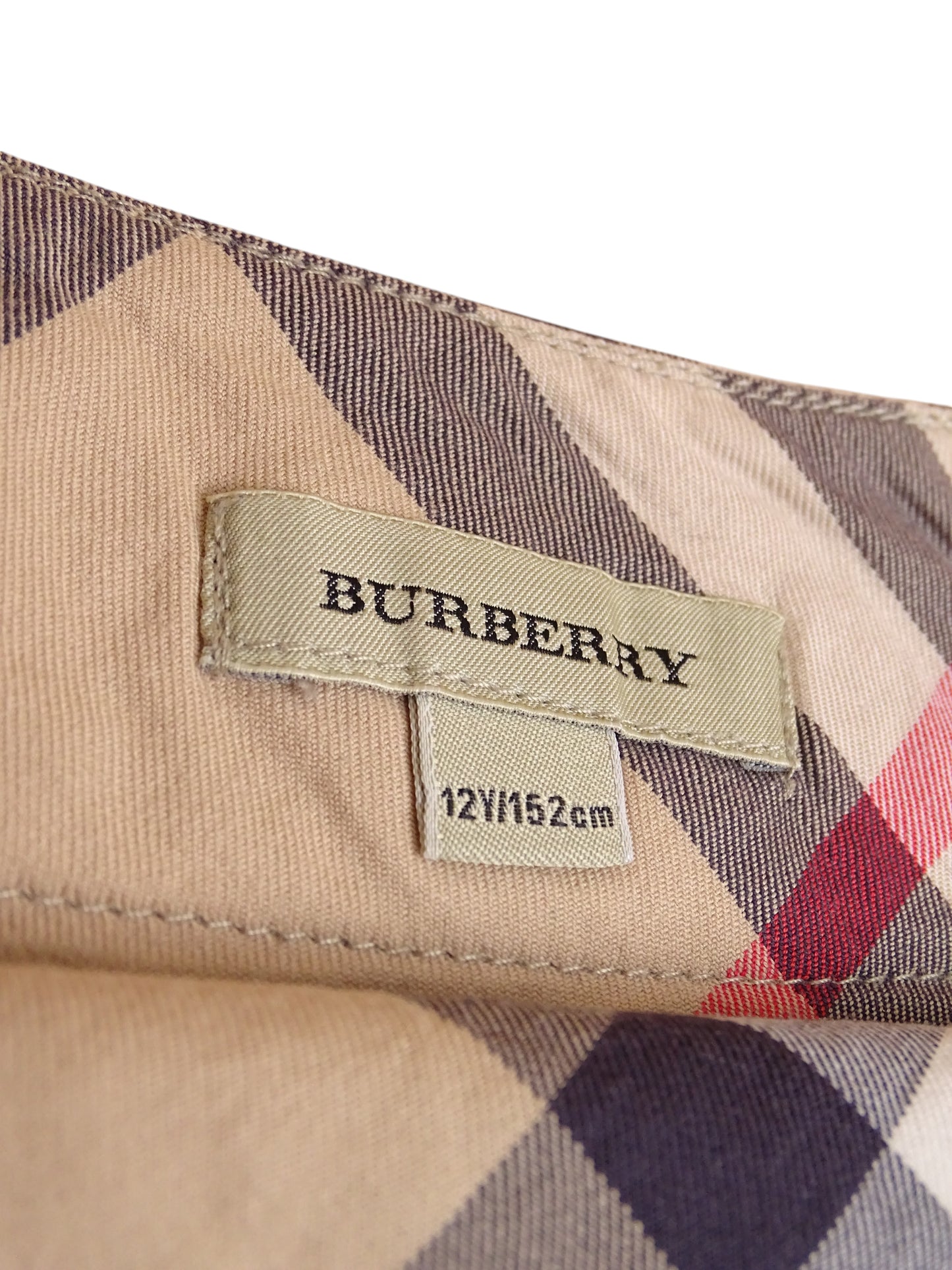 Jupe Burberry Mini Plisée À Carreaux Beige XS Femme