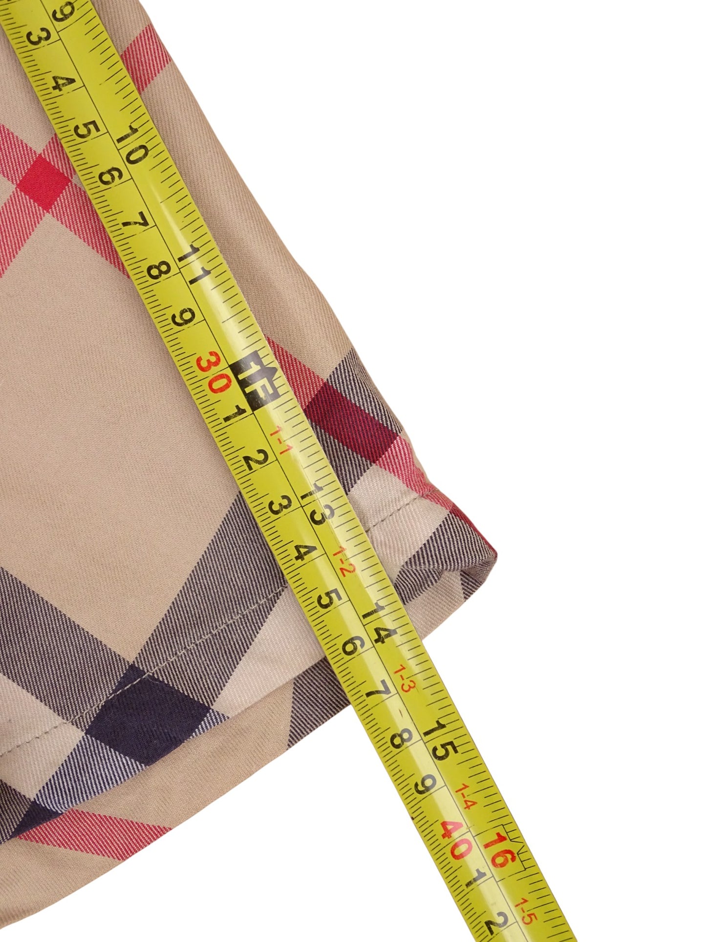 Jupe Burberry Mini Plisée À Carreaux Beige XS Femme