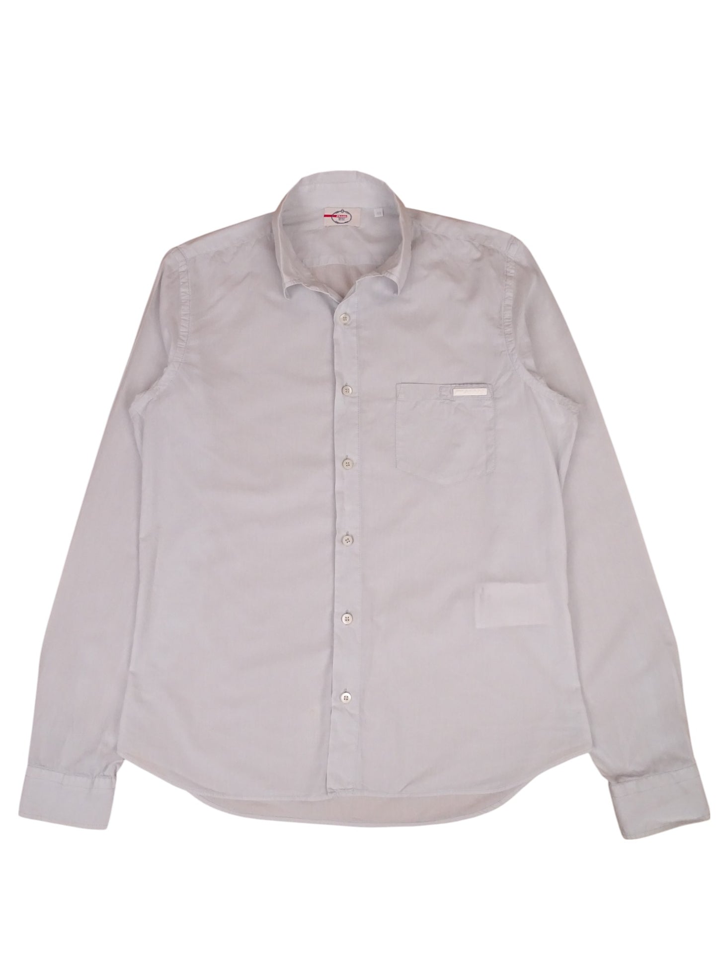 Chemise Prada Bleu Clair Uni Logo Torse M Homme