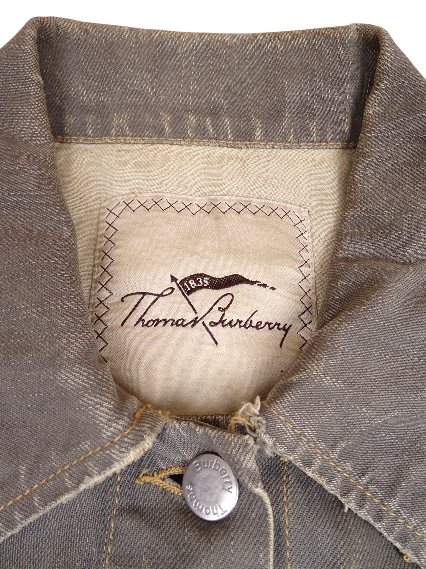 Veste En Jean Grise Déchirée Burberry Femme M