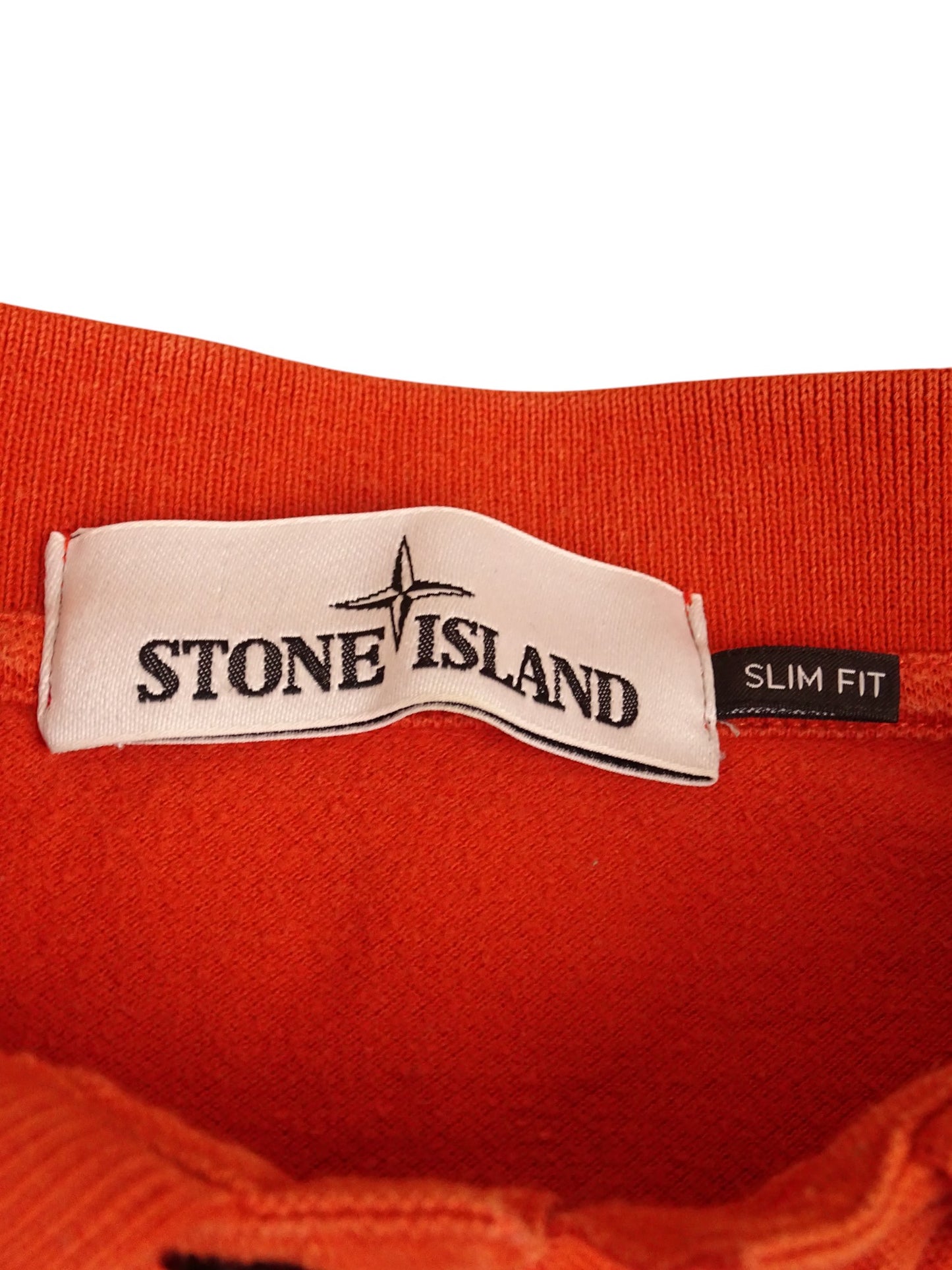 Polo Orange Stone Island 100% Coton M Homme