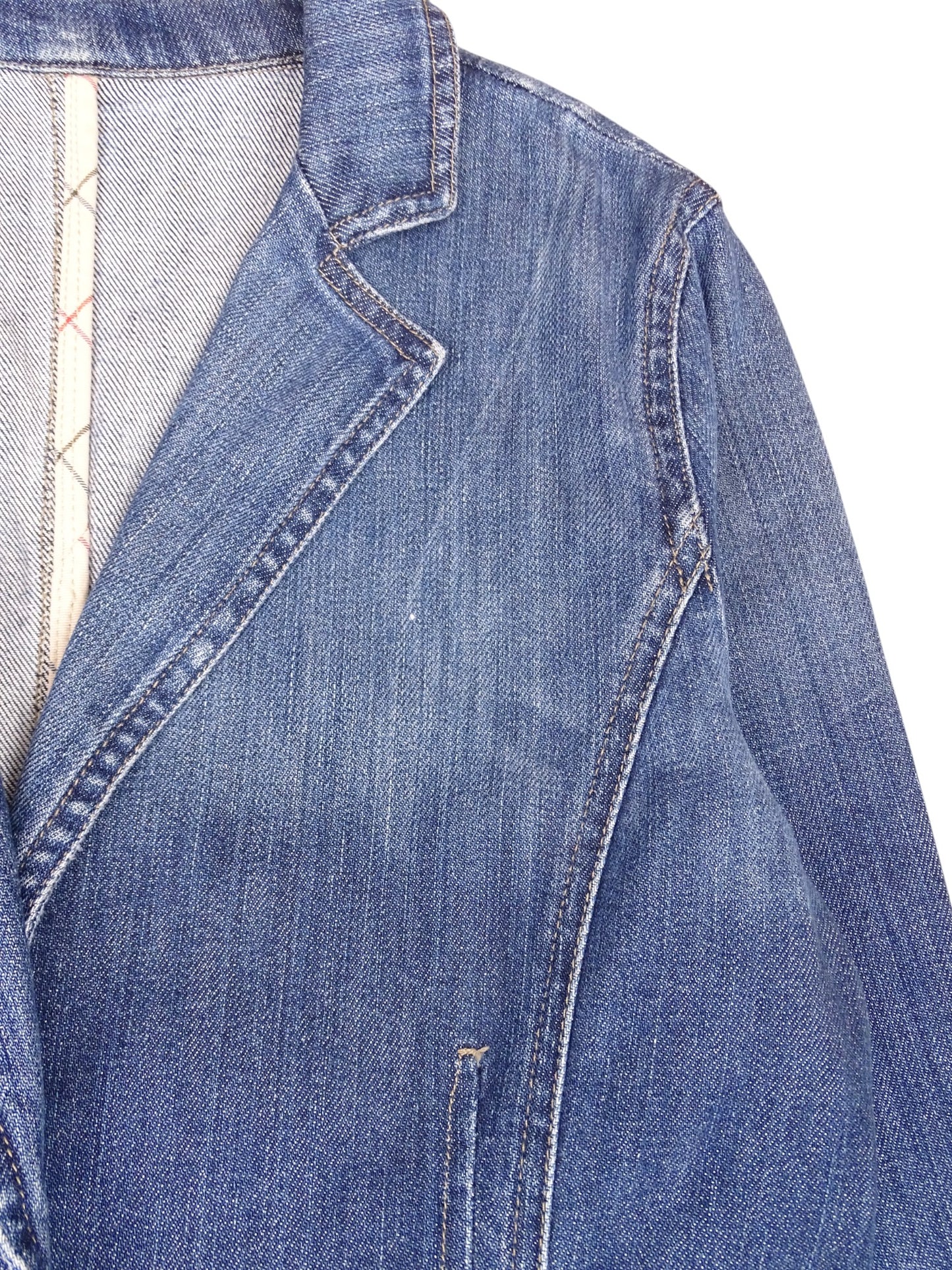 Veste Tailleur Burberry Jeans Bleu S Femme