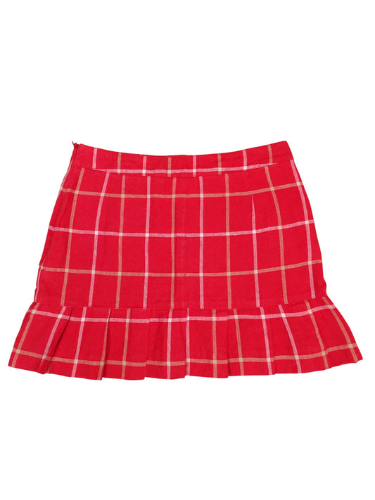 Mini Jupe Burberry Rouge À Carreaux M Femme