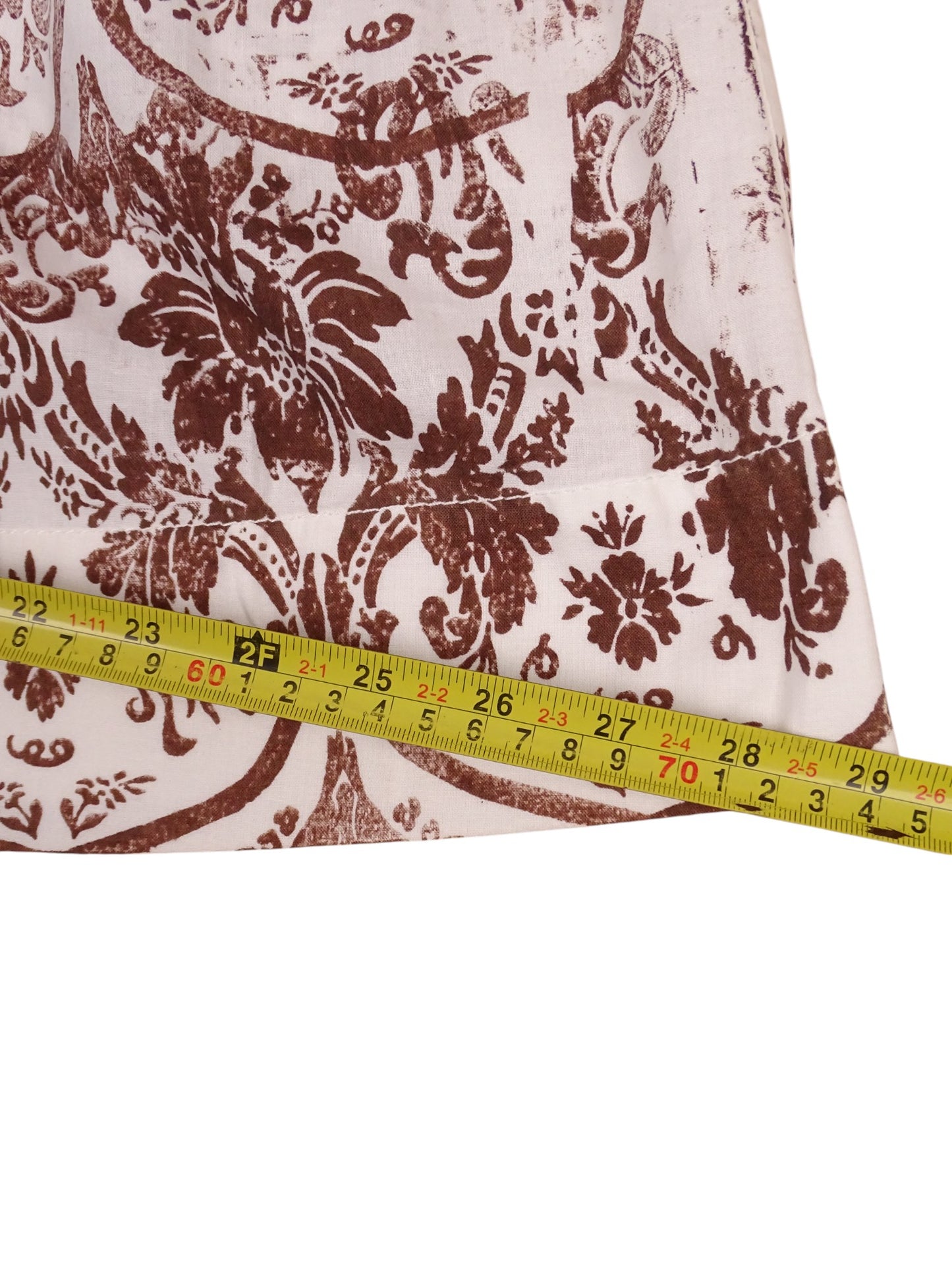 Robe Miu Miu Blanche Motif Batik Marron Taille XS Femme