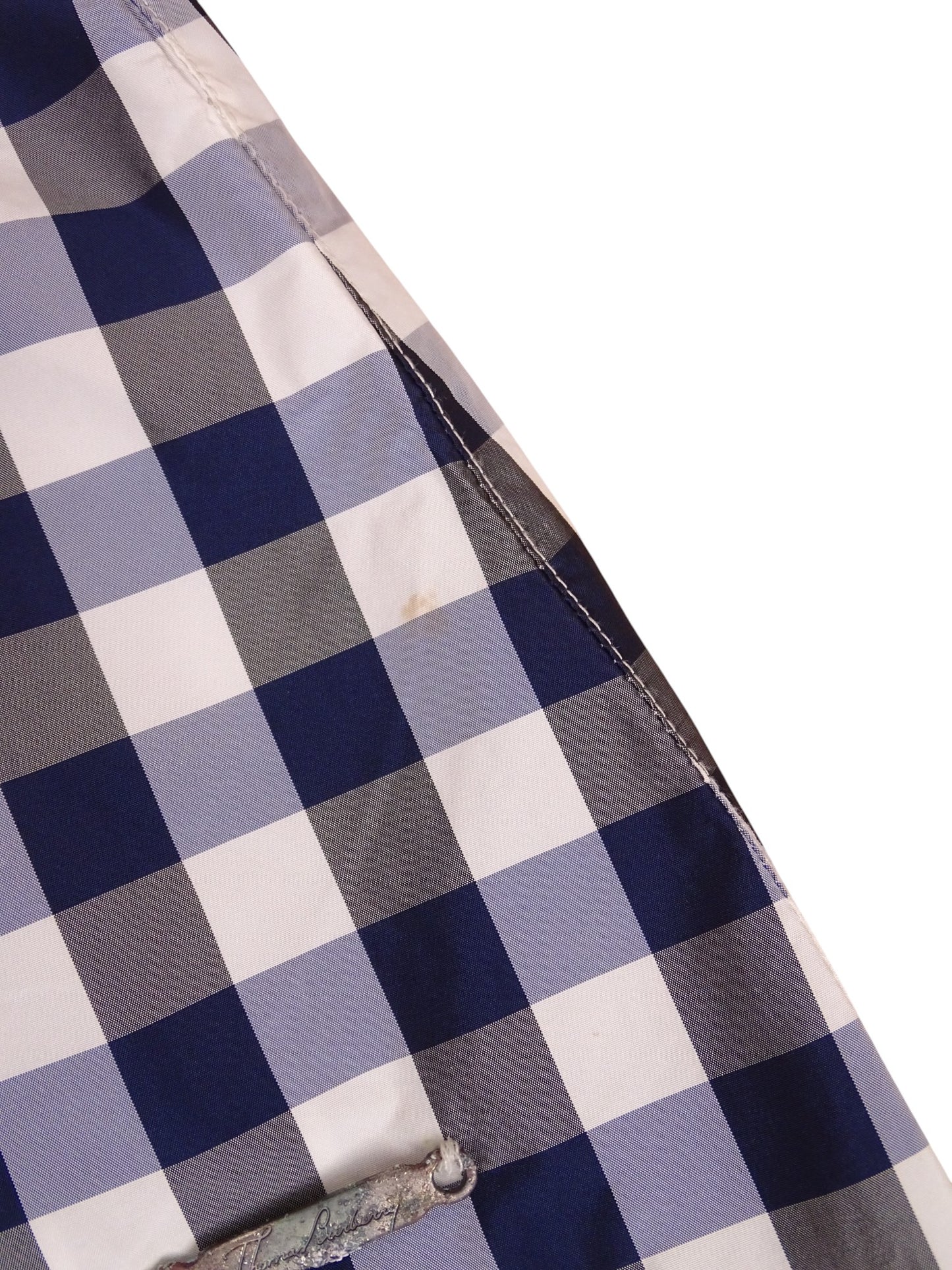 Jupe Burberry Carreaux Bleu Blanc Taille M Femme