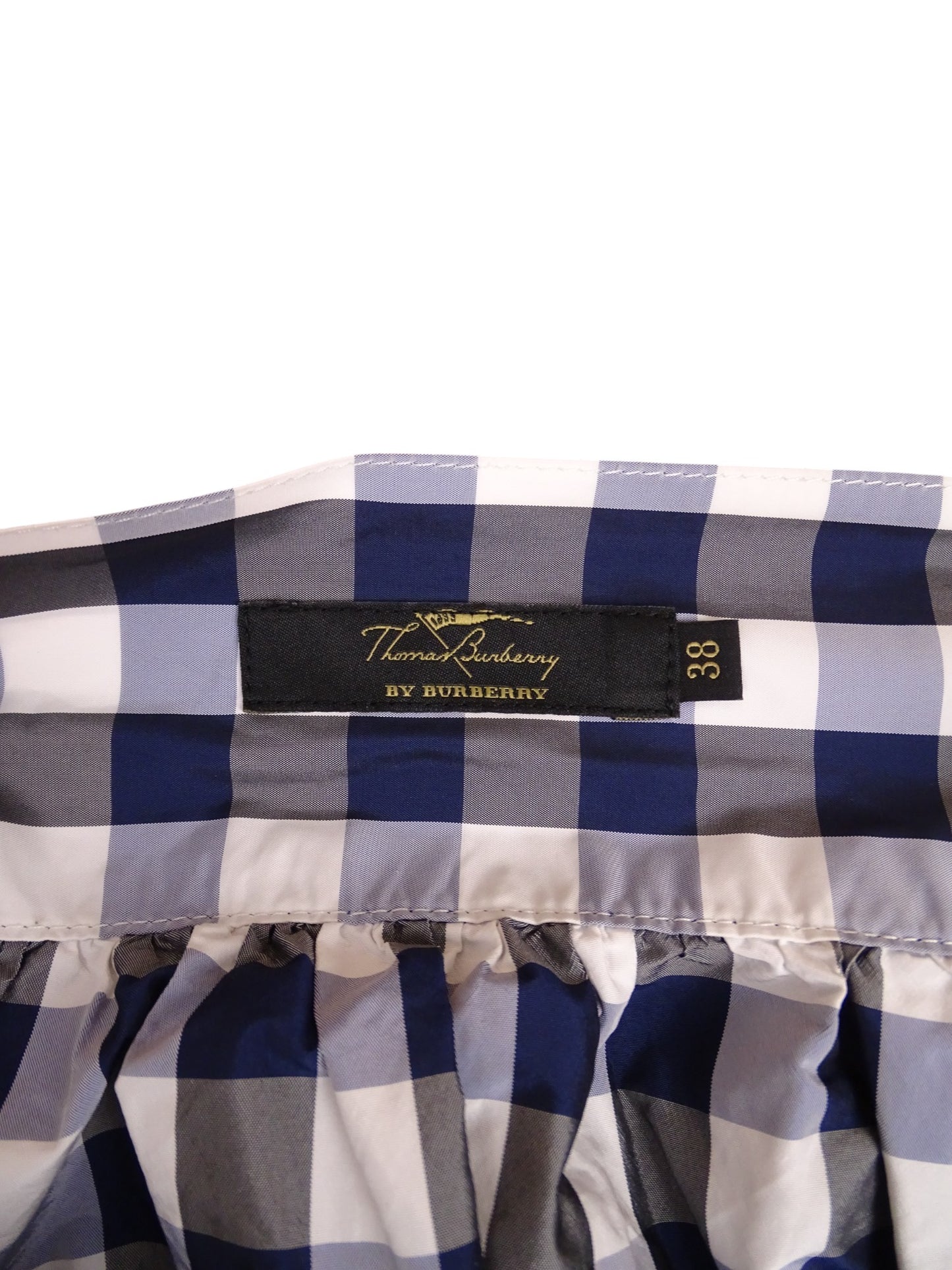 Jupe Burberry Carreaux Bleu Blanc Taille M Femme