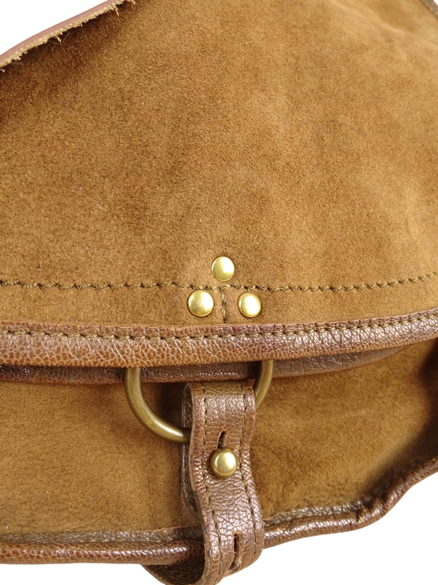 Sac Jérôme Dreyfuss Felix Daim Cuir Marron