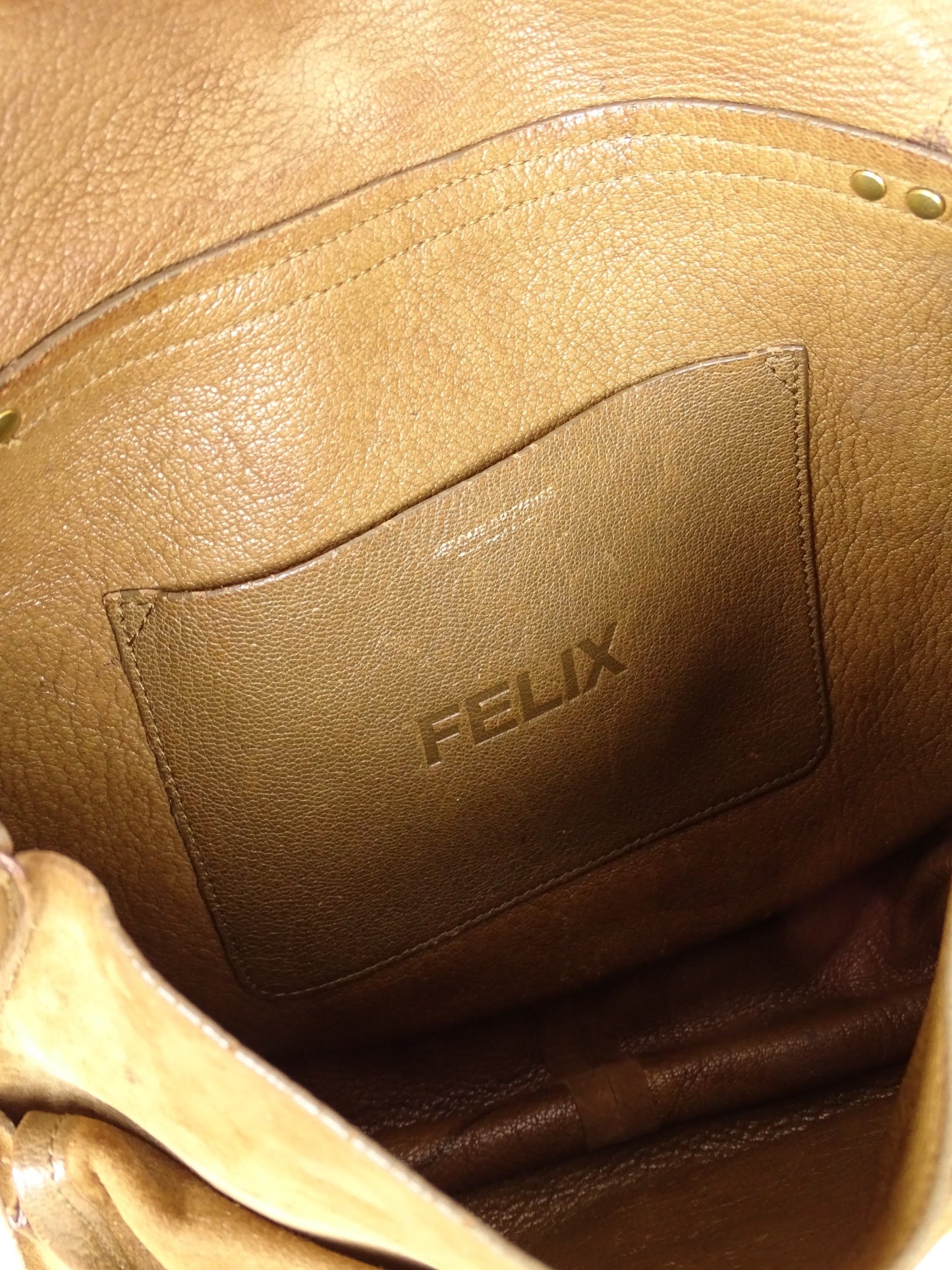 Sac Jérôme Dreyfuss Felix Daim Cuir Marron