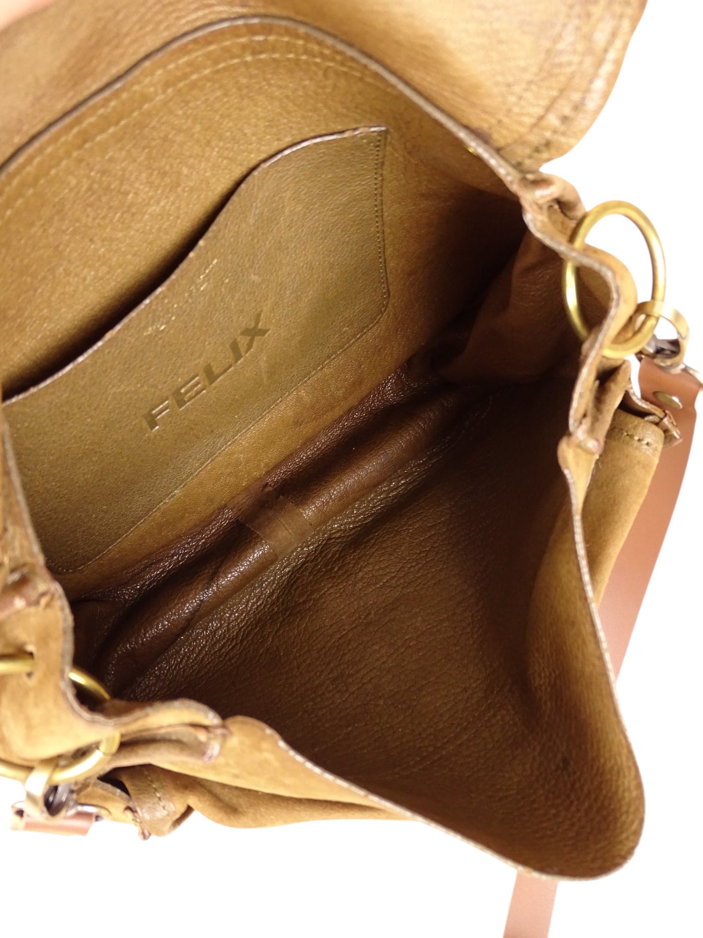 Sac Jérôme Dreyfuss Felix Daim Cuir Marron