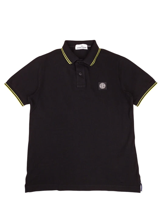 Polo Stone Island Noir Coton M Homme