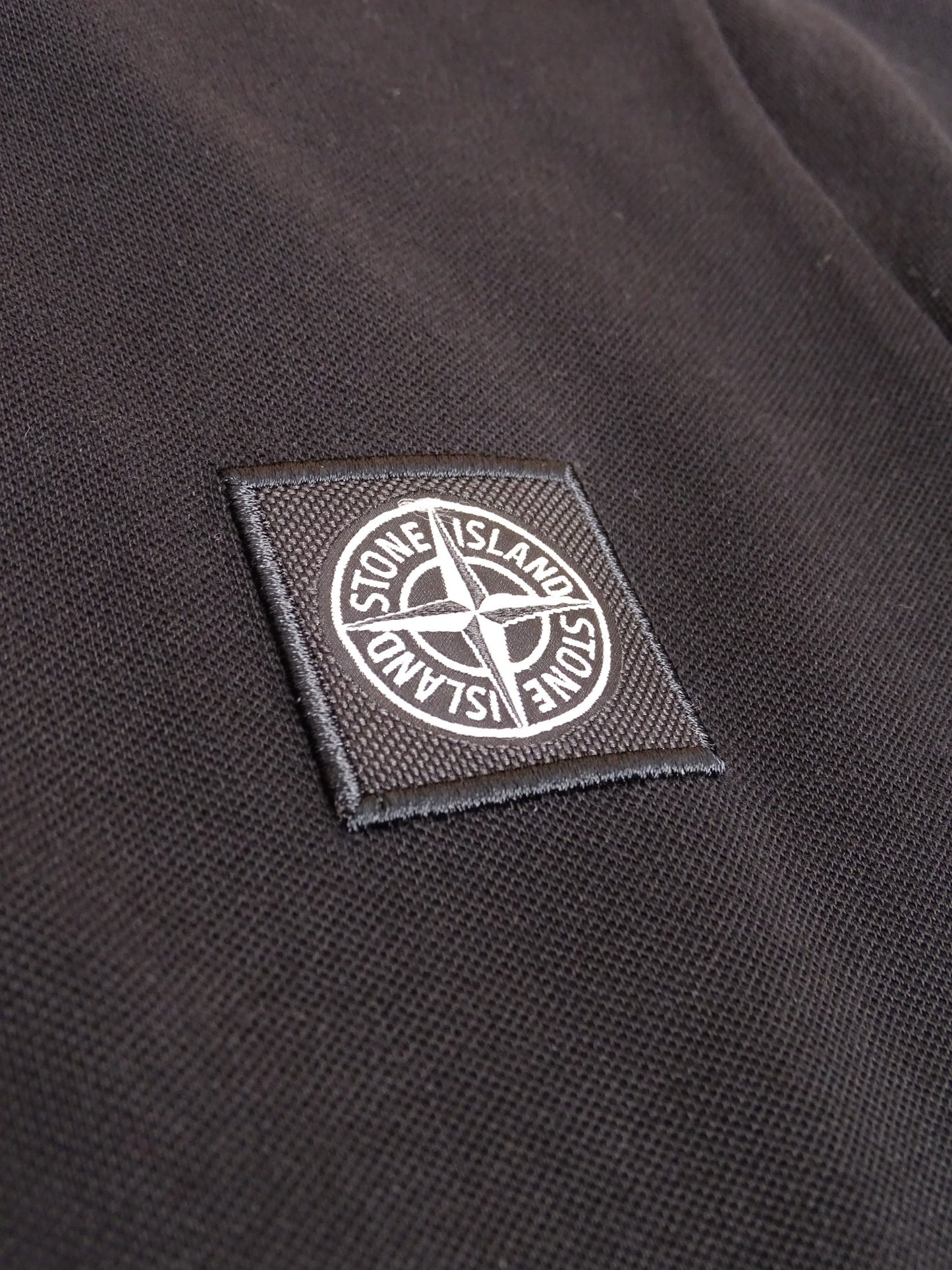 Polo Stone Island Noir Coton M Homme