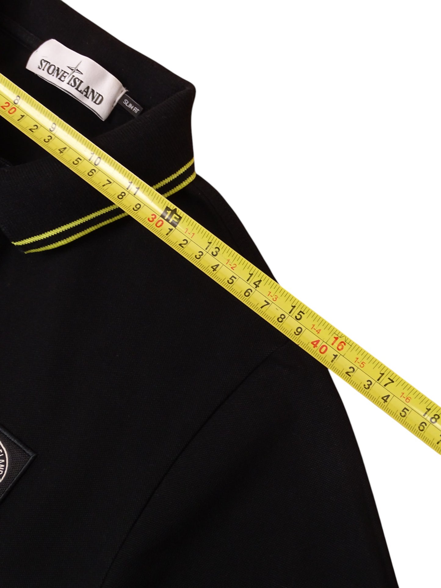 Polo Stone Island Noir Coton M Homme