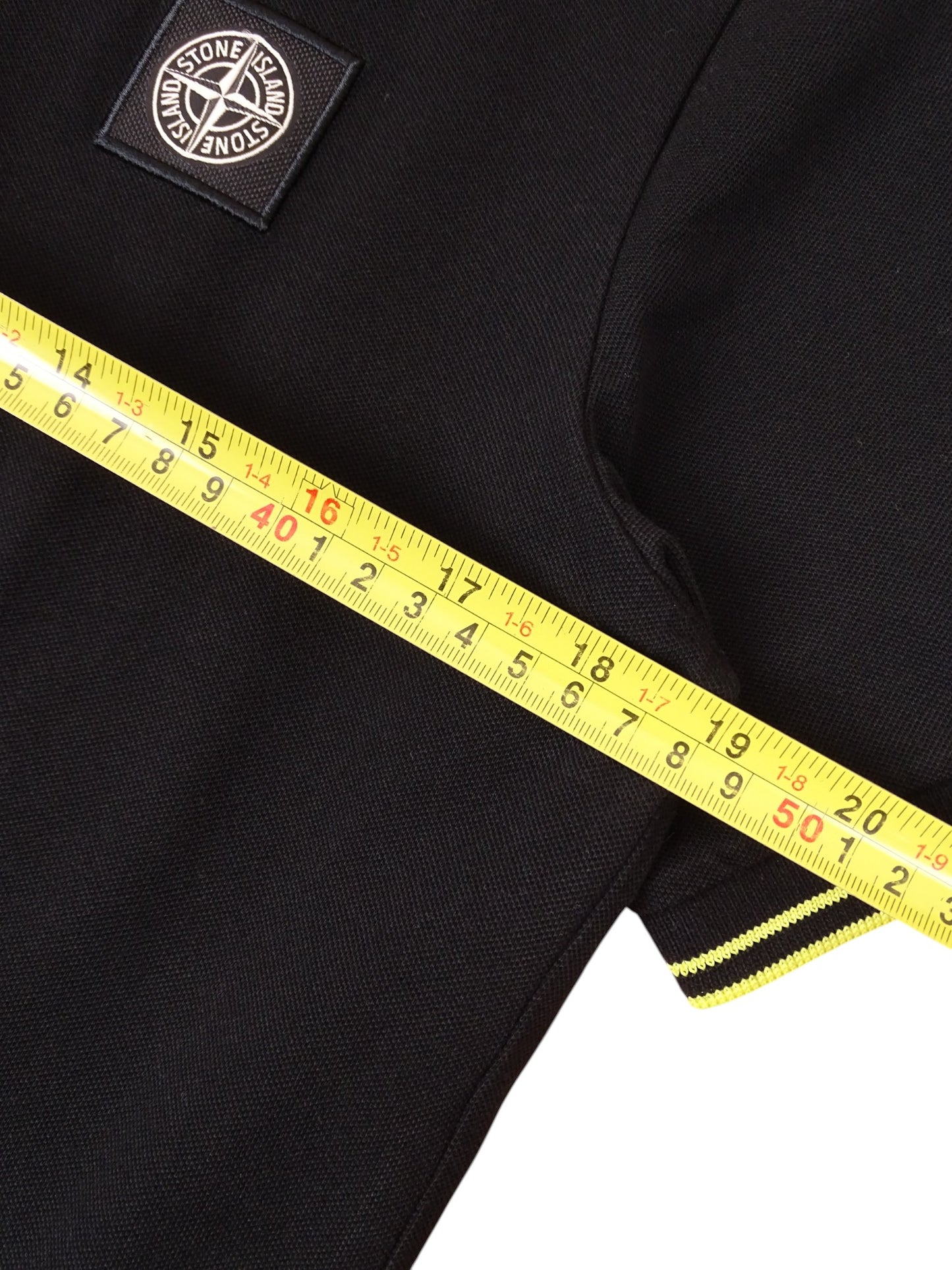 Polo Stone Island Noir Coton M Homme