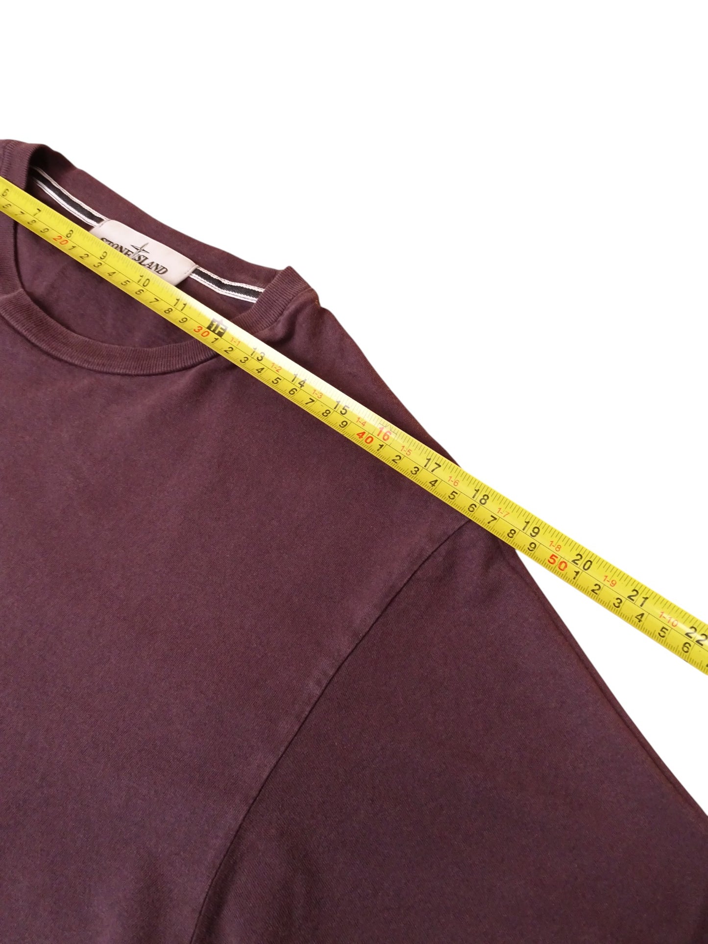 T-shirt Stone Island Violet Imprimé Dos M Homme