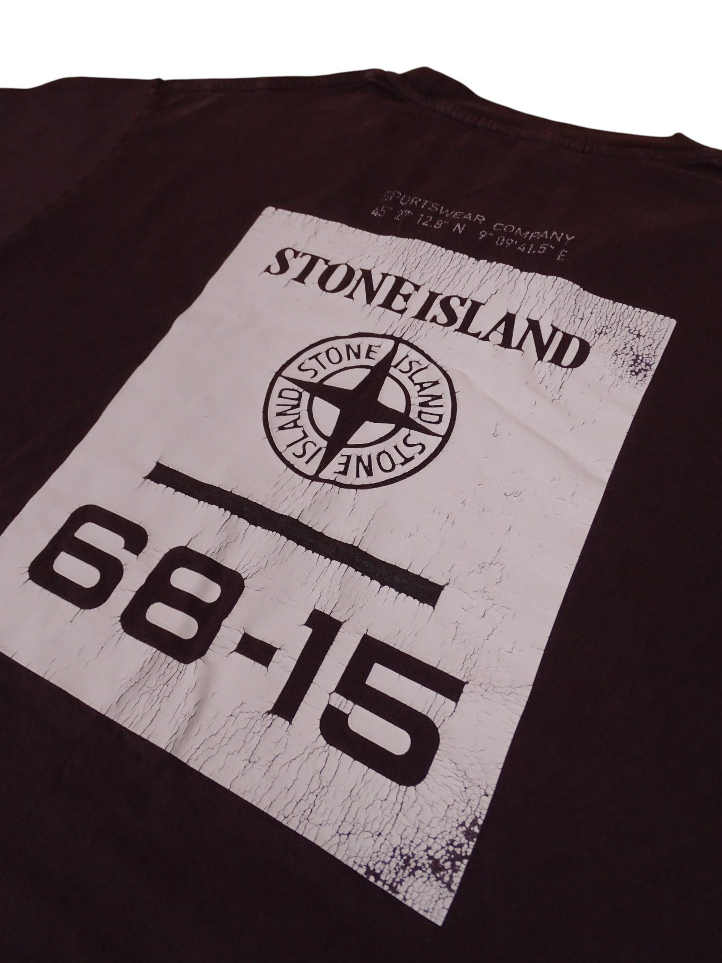 T-shirt Stone Island Violet Imprimé Dos M Homme