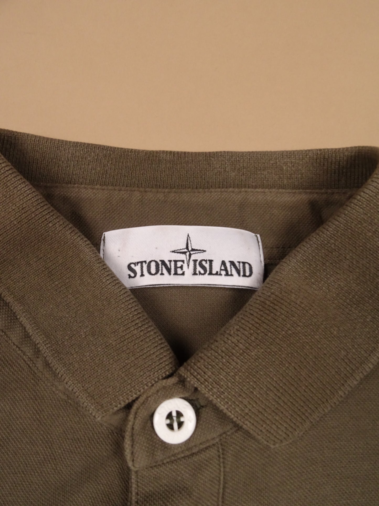 Polo Stone Island Marron M 100% Coton