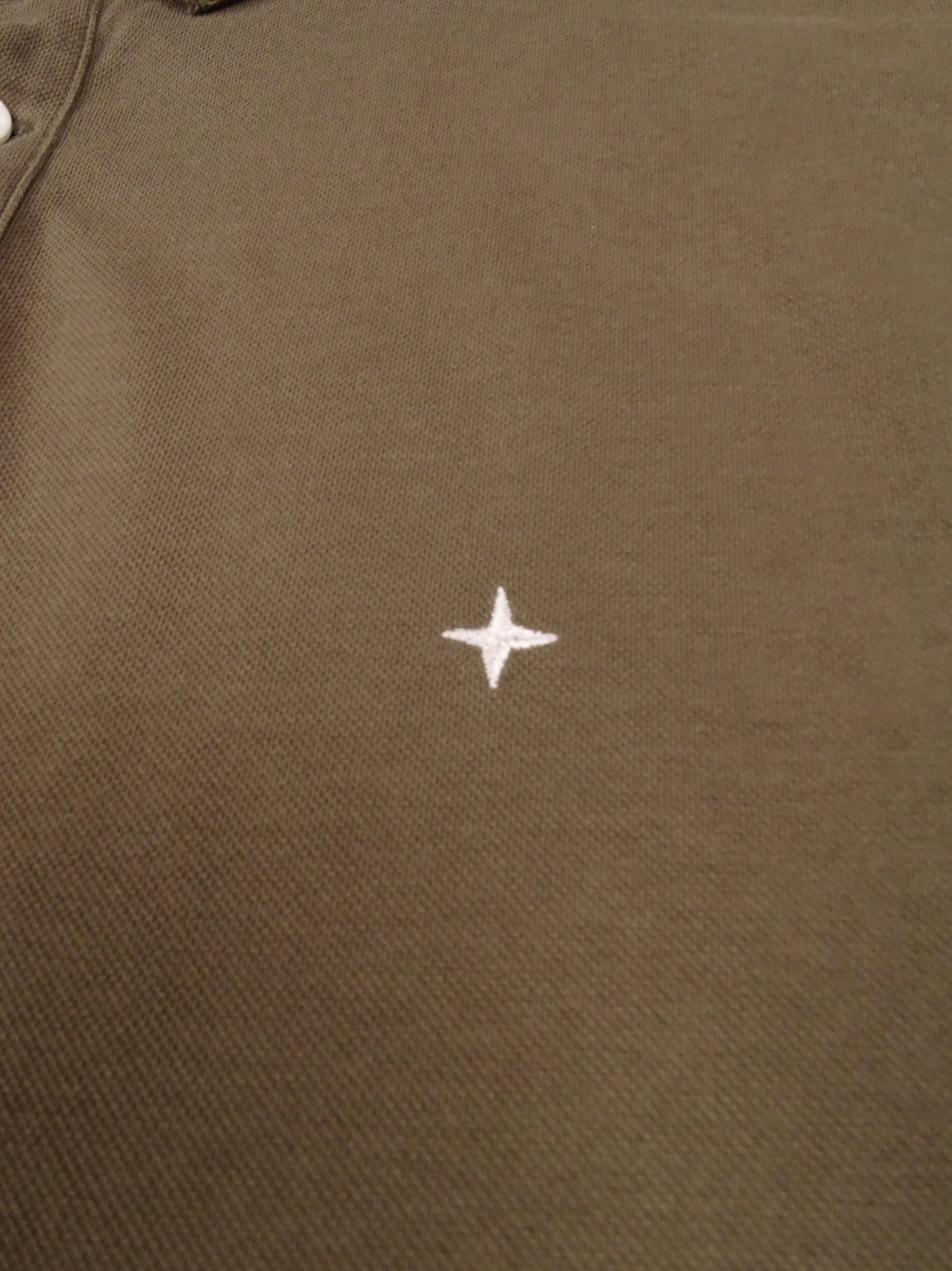 Polo Stone Island Marron M 100% Coton